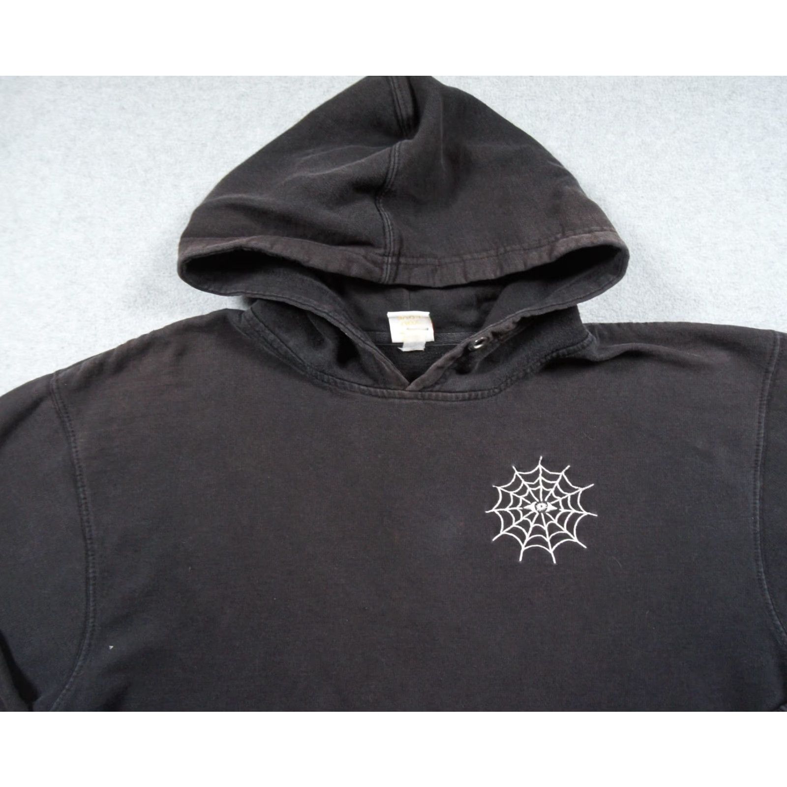 OMOCAT Omocat Hoodie Mens L Black Widowboy Worn Distressed Faded Adult Sweatshirt Regular Fit Hooded Pullover All Seasons Logo Casual Outdoors Men Size US L / EU 52-54 / 3 - 4 Thumbnail