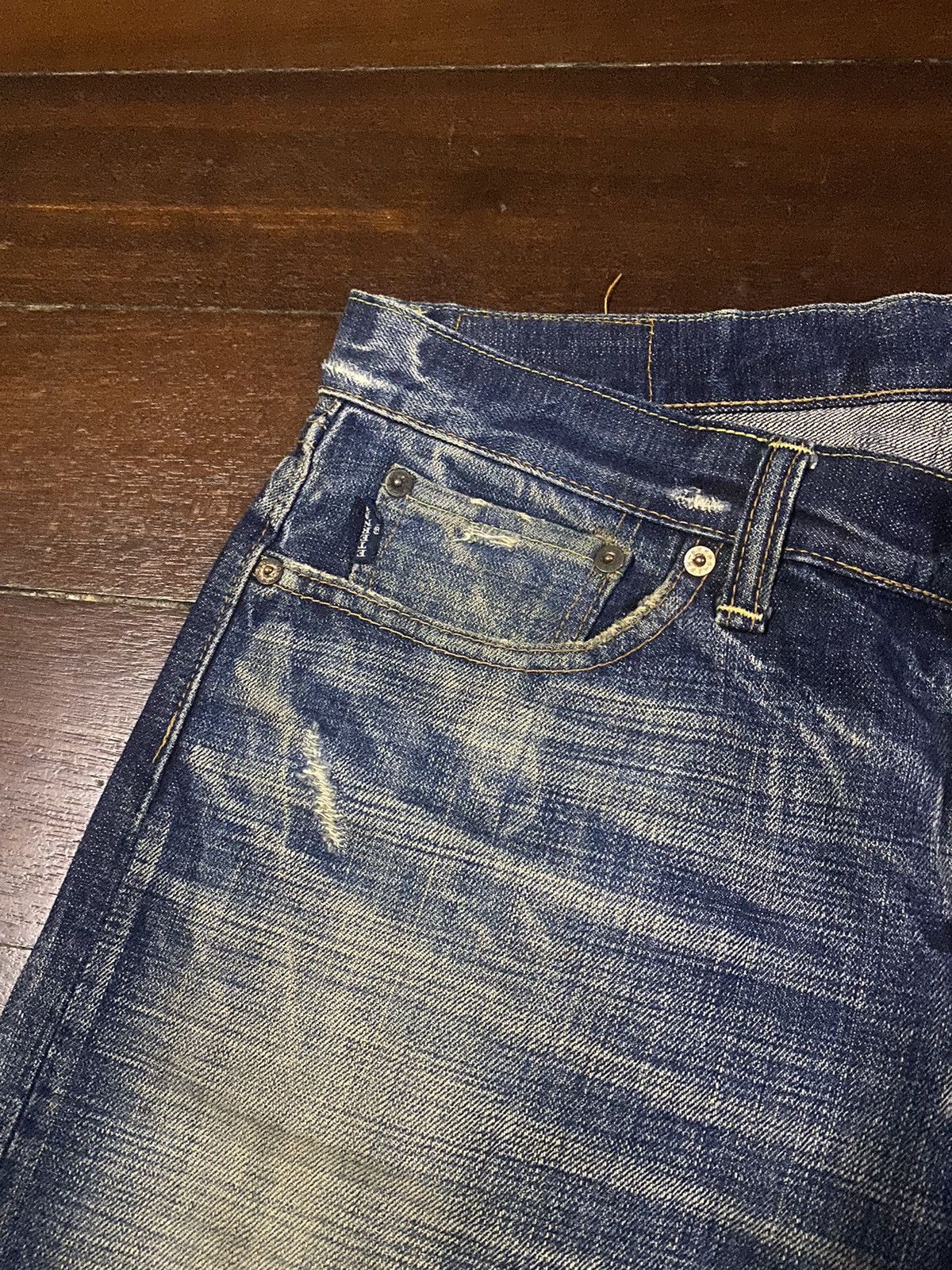 Eternal × Japanese Brand × Warehouse Rare Eternal Japan Distressed Denim mud wash clawmark Jeans Size US 35 - 19 Thumbnail