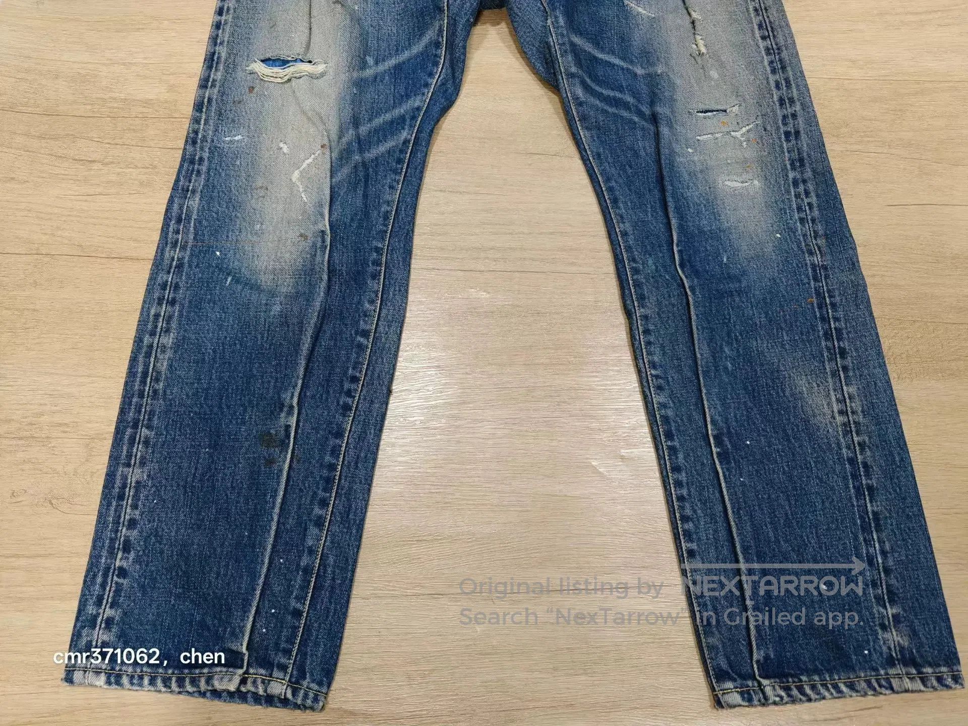 Visvim Blue Distressed Denim Jeans Size 30. Size US 30 / EU 46 - 3 Thumbnail