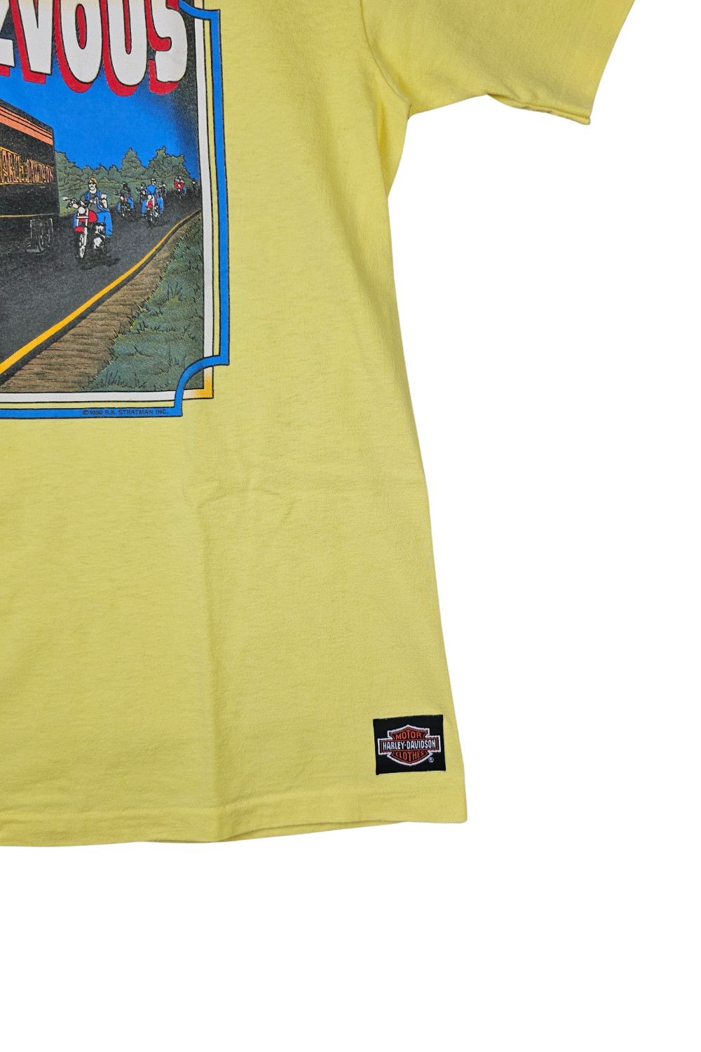 Harley Davidson 1990 Harley-Davidson Rendezvous Tee - Hanes Beefy-T USA Size US L / EU 52-54 / 3 - 8 Thumbnail