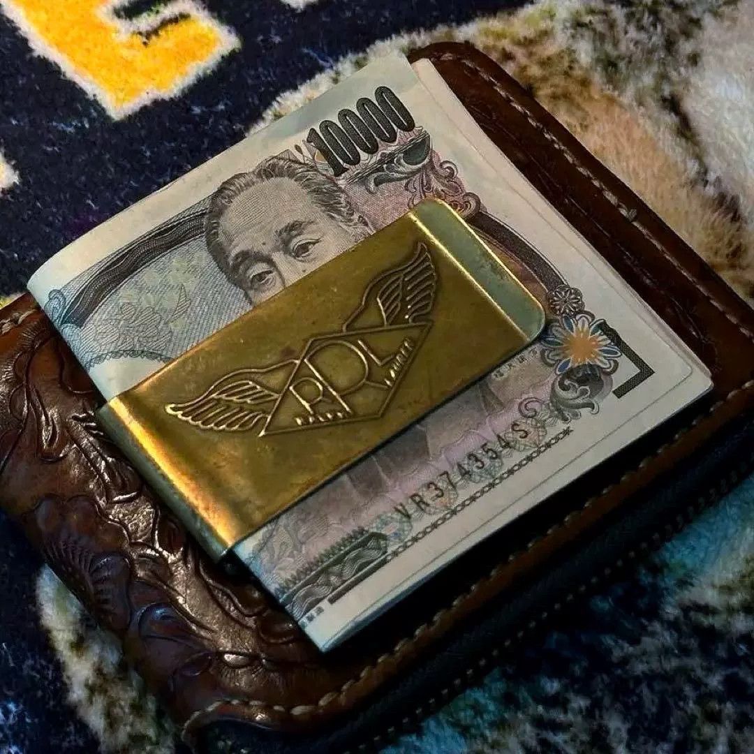RRL Ralph Lauren RRL Tooled-Leather Money Clip Size ONE SIZE - 1 Thumbnail