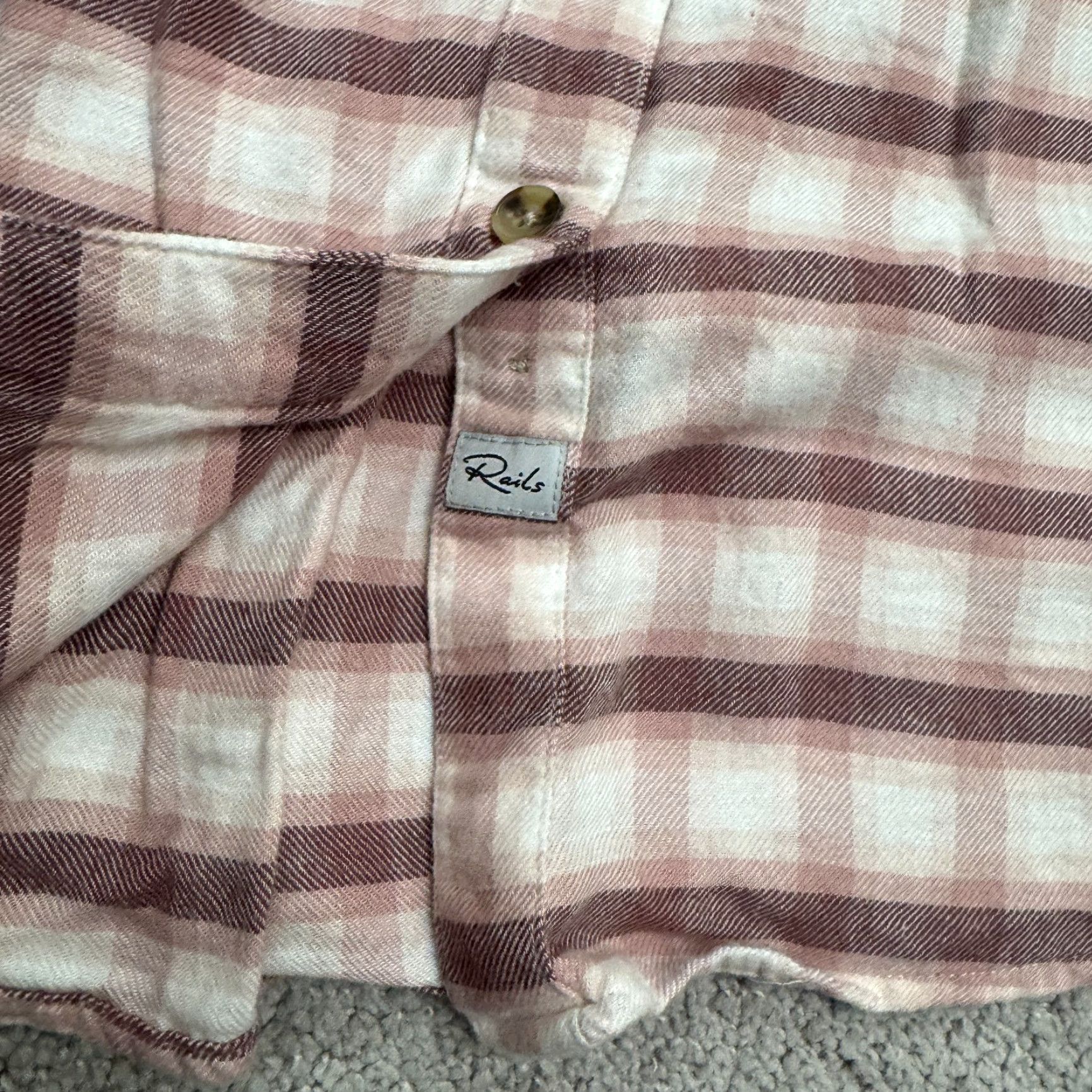 Rails Rails Pink Plaid Button-Up Shirt Womens Medium Flannel Puff Sleeve Classic Size M / US 6-8 / IT 42-44 - 5 Thumbnail
