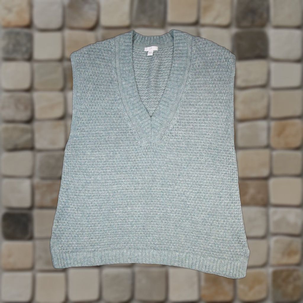 J. Jill J.Jill Mens Small Blue Cotton Knit Pullover Vest Shirt Sweater Size US S / EU 44-46 / 1 - 1 Thumbnail