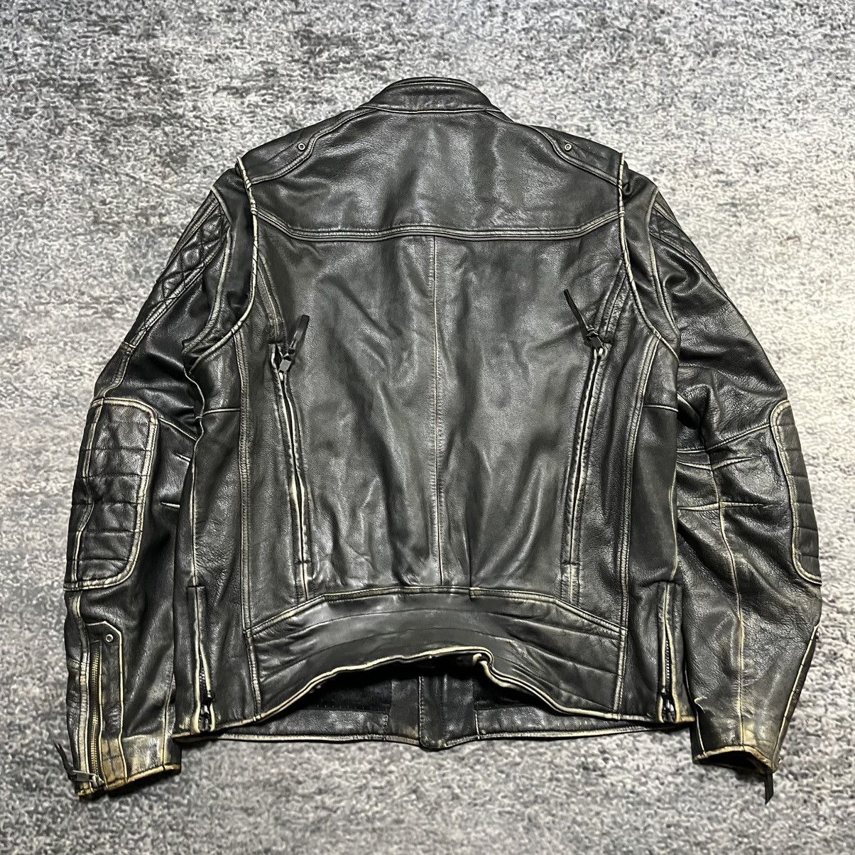 Harley Davidson VINTAGE HARLEY DAVIDSON TIFTON BIKER GRUNGE LEATHER JACKET Size US L / EU 52-54 / 3 - 9 Thumbnail