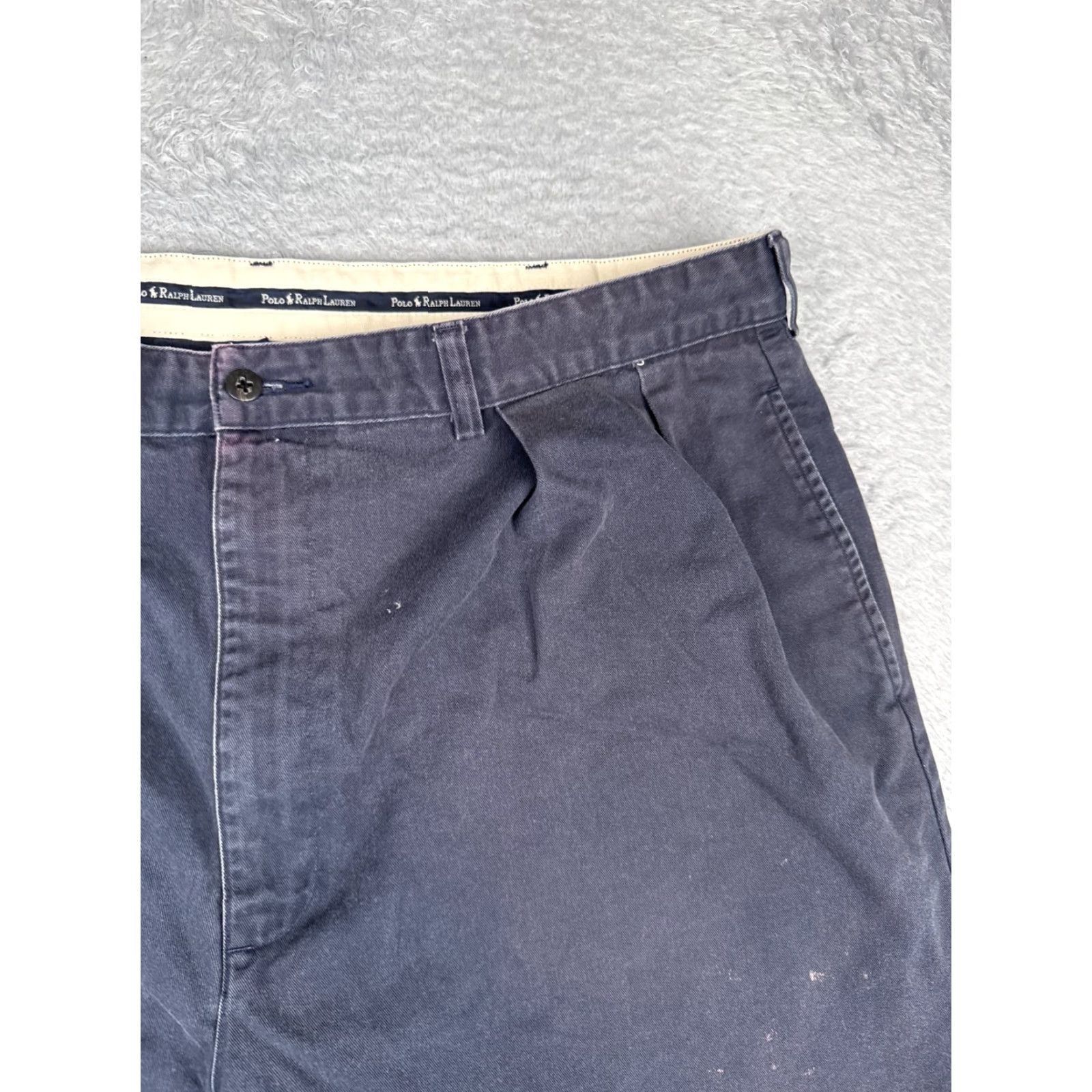 Polo Ralph Lauren VINTAGE Polo Ralph Lauren Chino Shorts Men 40 Blue Pleated 9in Inseam Cotton Casual Workwear Size US L / EU 52-54 / 3 - 5 Thumbnail