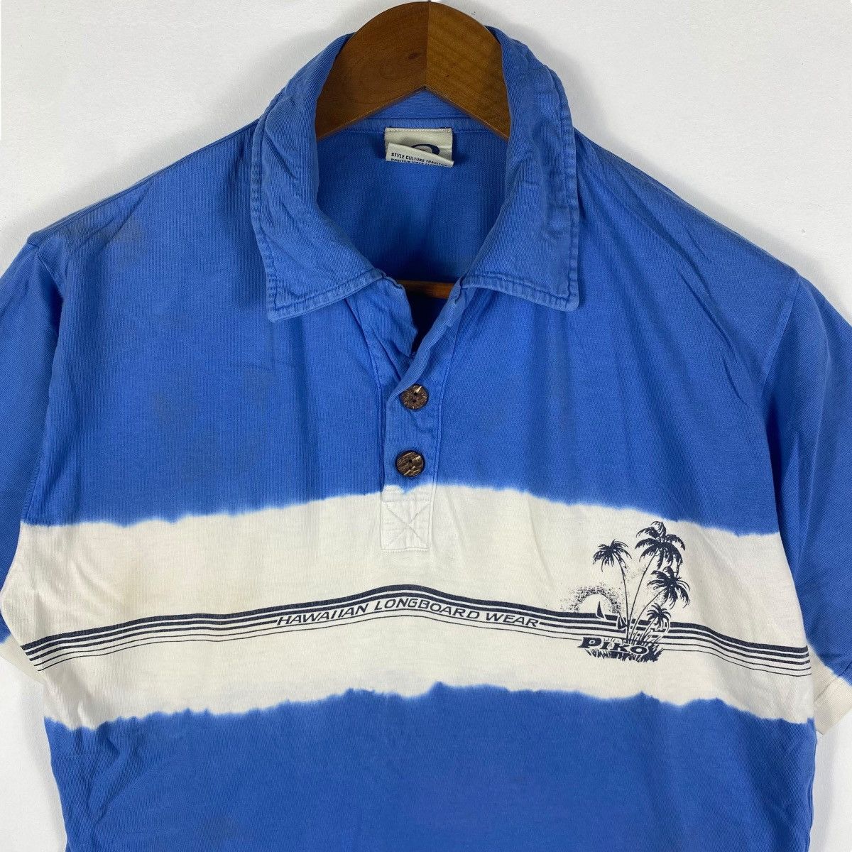 Vintage Vintage PIKO Hawaiian Longboard Wear Surf Polo Shirt Size US L / EU 52-54 / 3 - 2 Thumbnail
