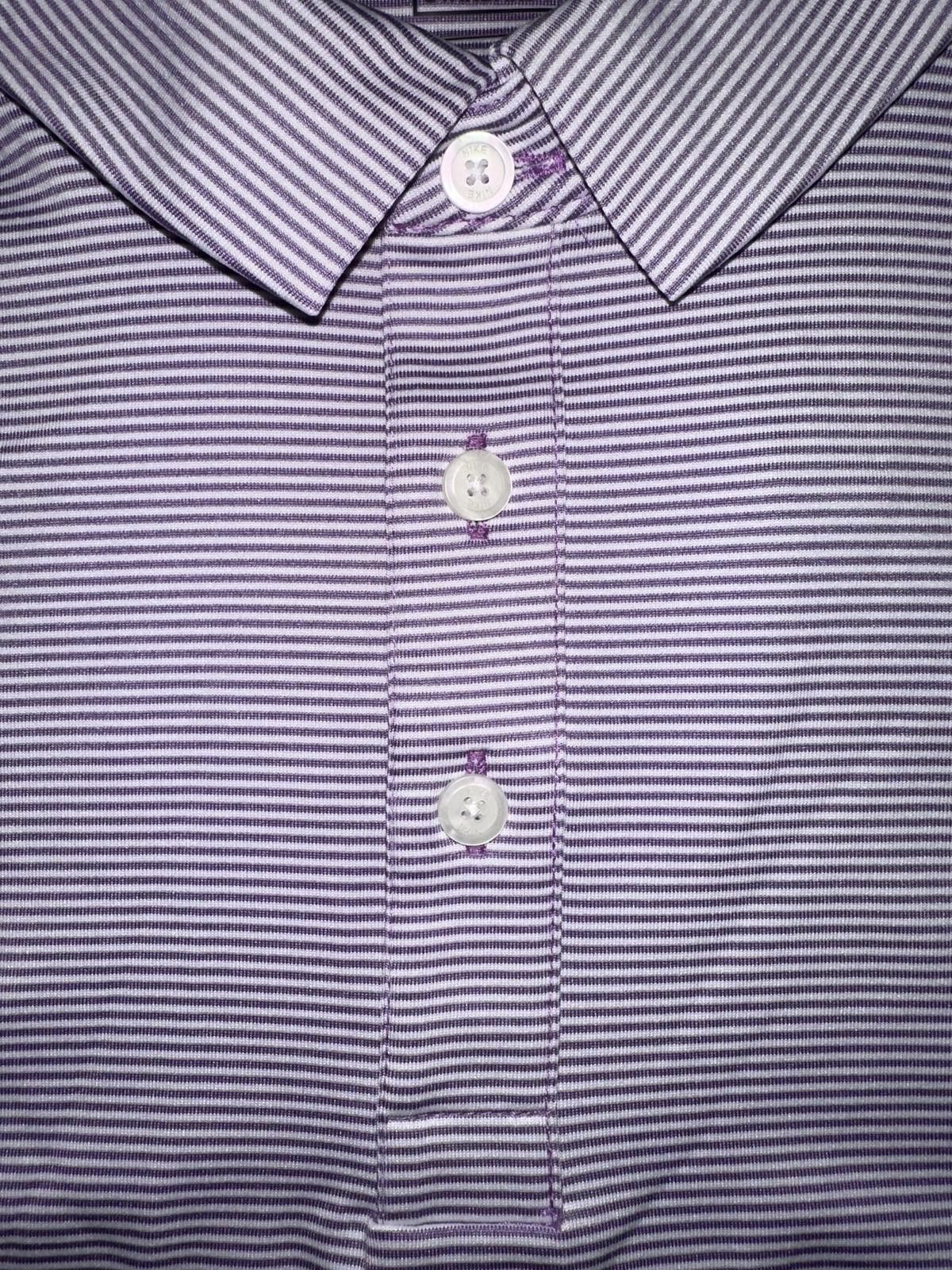 Nike Nike Dri-FIT Player Plum/White Striped Golf Polo Shirt Size US XXL / EU 58 / 5 - 4 Thumbnail
