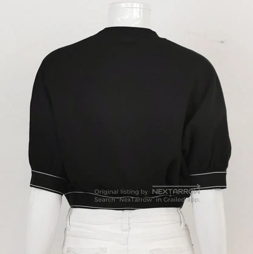 Prada Prada Cotton Logo Round Neck Top in Black . Size S / US 4 / IT 40 - 2 Thumbnail