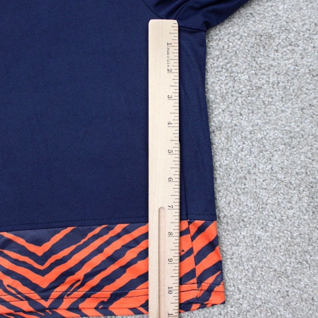 Vintage Zubaz Detroit Tigers Shorts Mens Large Blue/Orange Polyester stretch 11" inseam Size US 33 - 6 Thumbnail