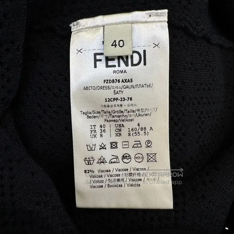 Fendi Fendi Black Short Sleeve Midi Dress . Size M / US 6-8 / IT 42-44 - 6 Thumbnail