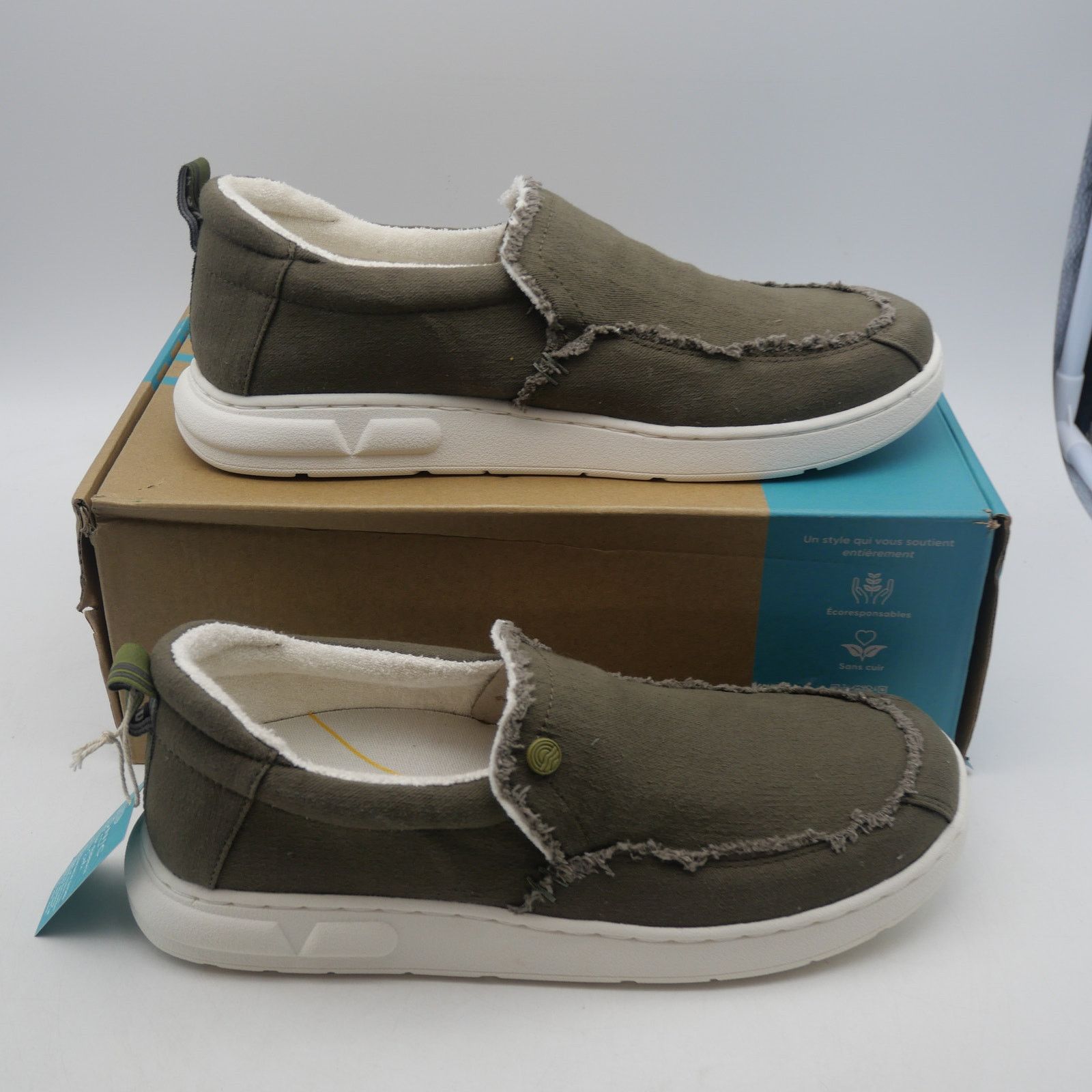 Vionic NEW Vionic Men's 8.5 Seaview Olive Canvas Shoes Slip-On Size US 8.5 / EU 41-42 - 5 Thumbnail