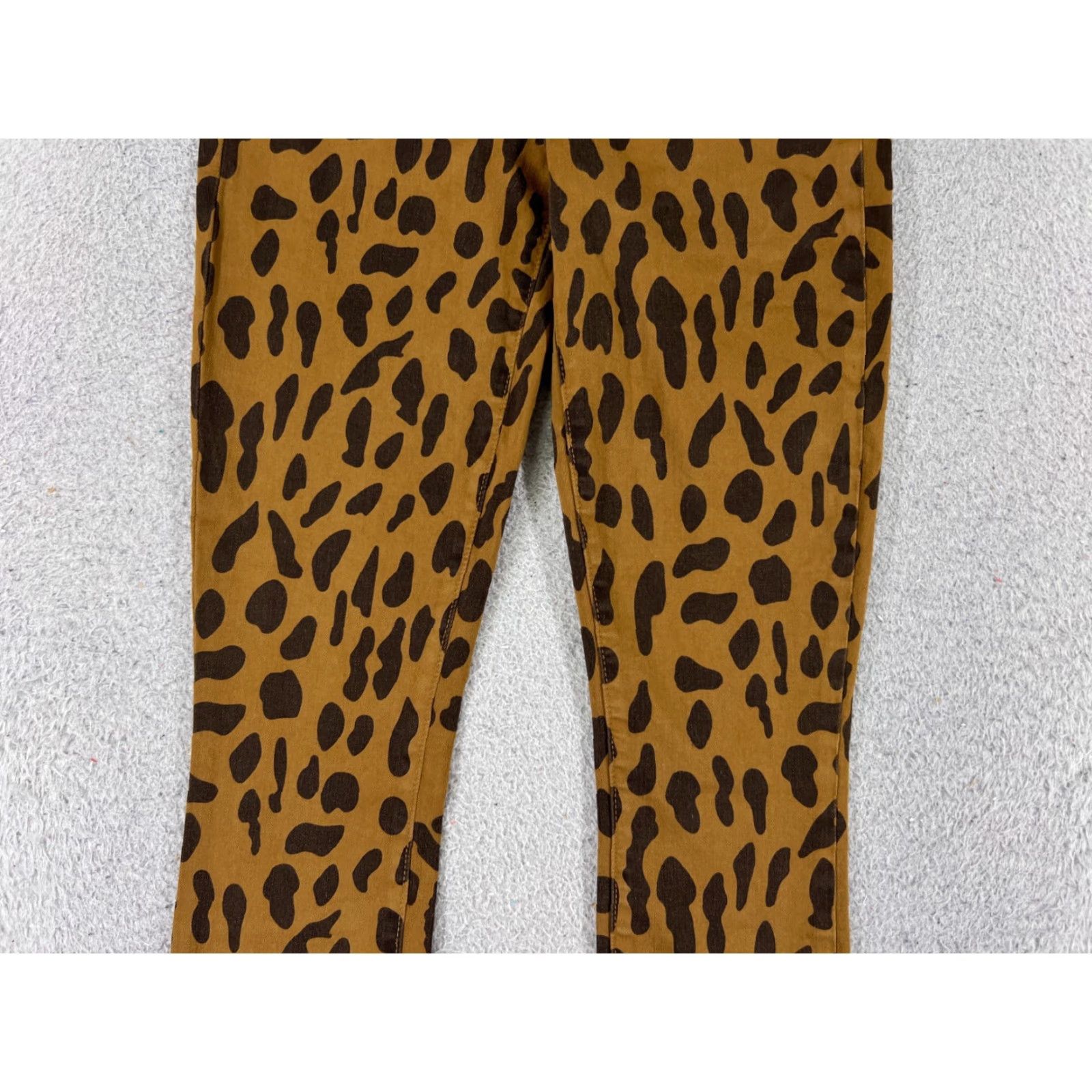 L'AGENCE L'AGENCE Jeans Womens 26 Brown Animal Print Distressed Skinny Stretch High Rise 5-Pocket Denim Size 26" / US 2 / IT 38 - 3 Thumbnail