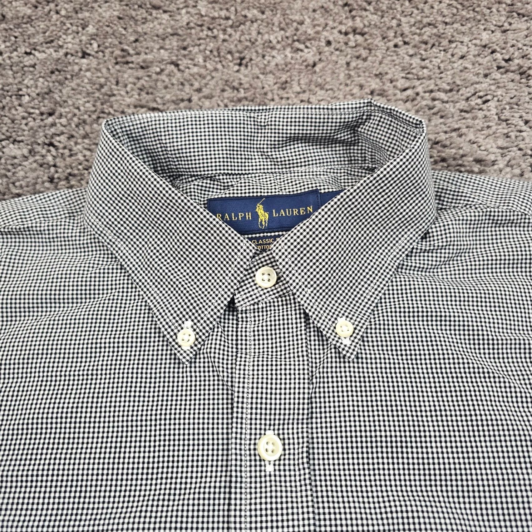 Polo Ralph Lauren Polo Ralph Lauren Shirt Men L Black Check Long Sleeve Button-Down Pony Emblem Classic Fit Cotton Size US L / EU 52-54 / 3 - 4 Thumbnail