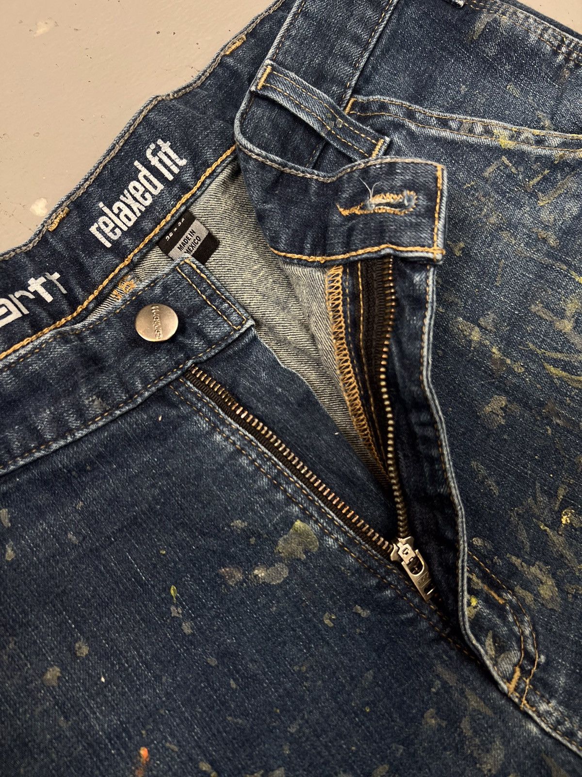Carhartt Vintage Carhartt double knee paint splatter workwear denim Size US 38 / EU 54 - 8 Thumbnail