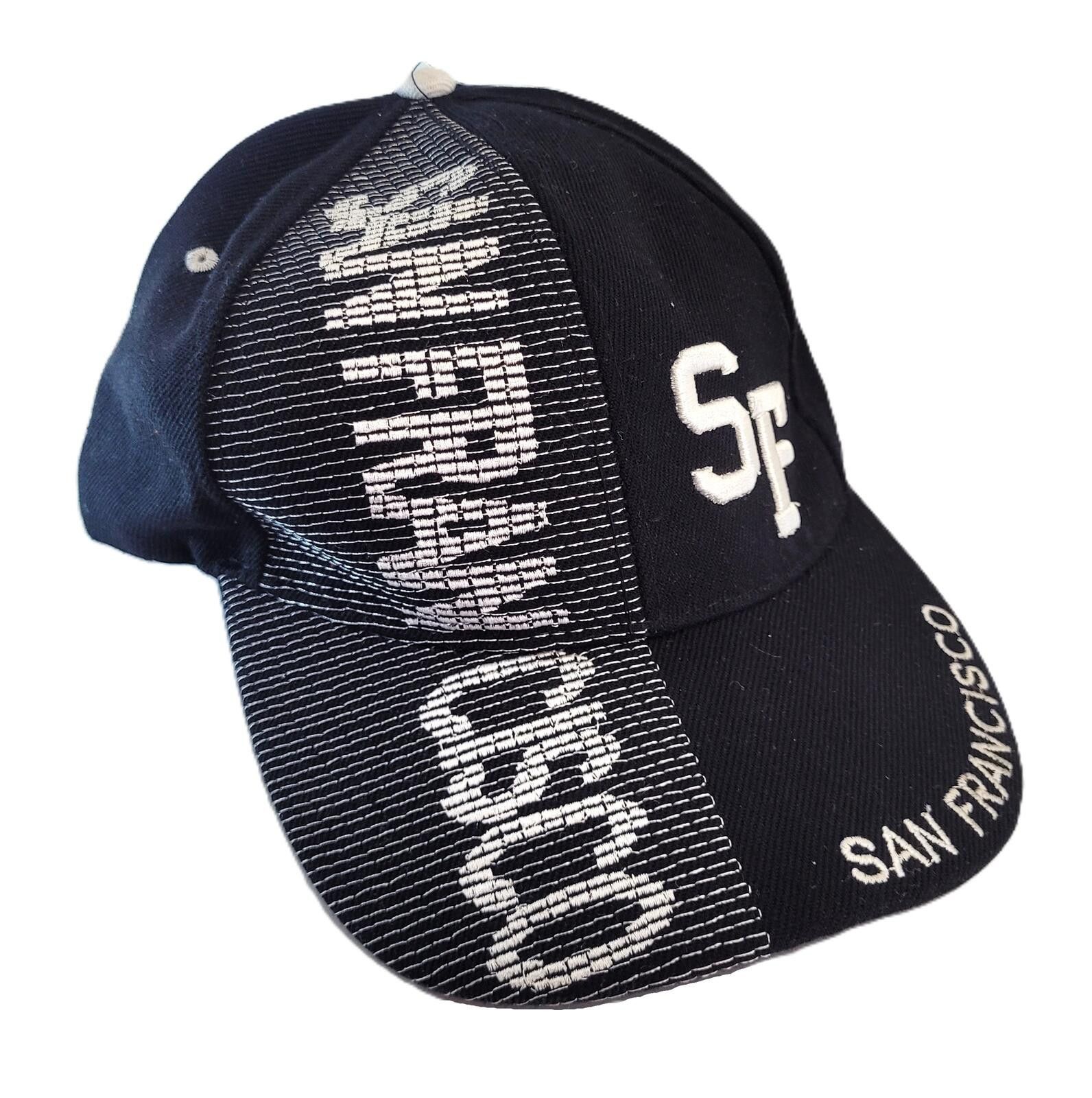 Other San Francisco Black Embroidered Baseball Cap Hat Adjustable Size ONE SIZE - 1 Thumbnail