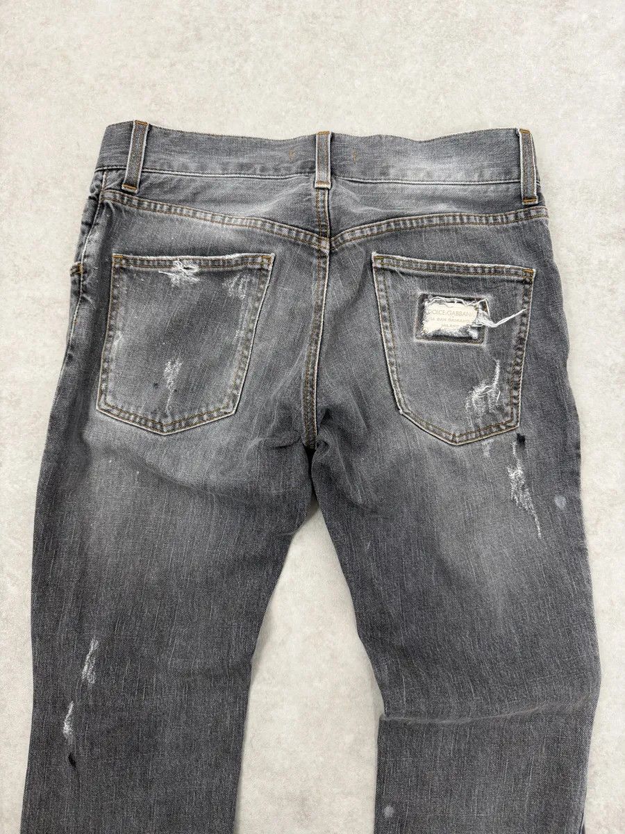 Dolce & Gabbana AW2012 Dolce & Gabbana Grey Distressed Slim Denim Jeans Size US 39 - 4 Thumbnail