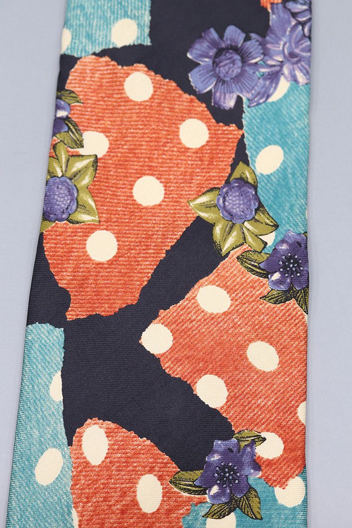 Hugo Boss × Vintage Vintage Hugo Boss Silk Tie – Bold Polka Dot Floral Print Size ONE SIZE - 5 Thumbnail