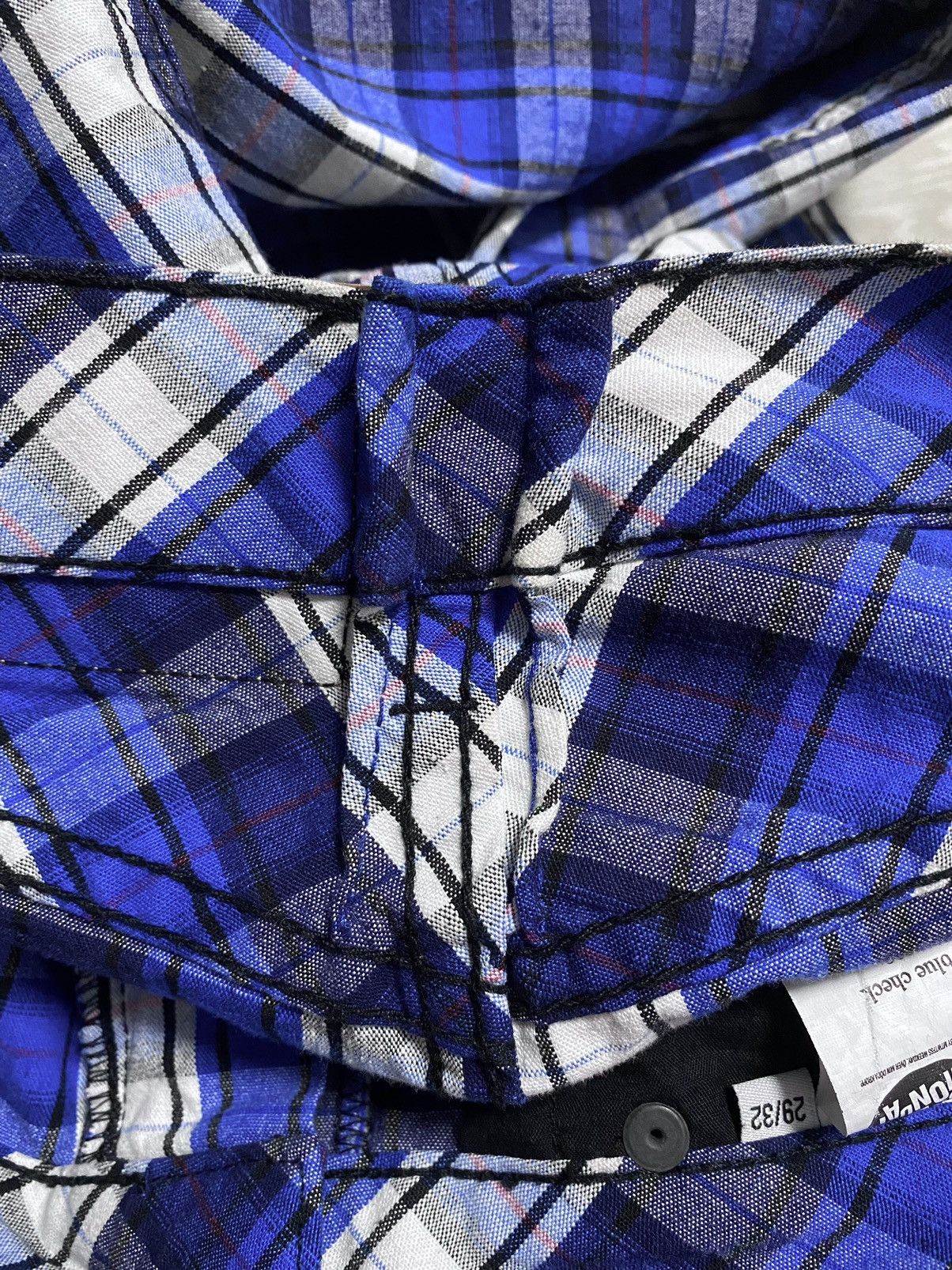 Cheap Monday Cheap Monday Tight Blue Check Plaid Chino Pants Trousers Size 29" - 21 Thumbnail