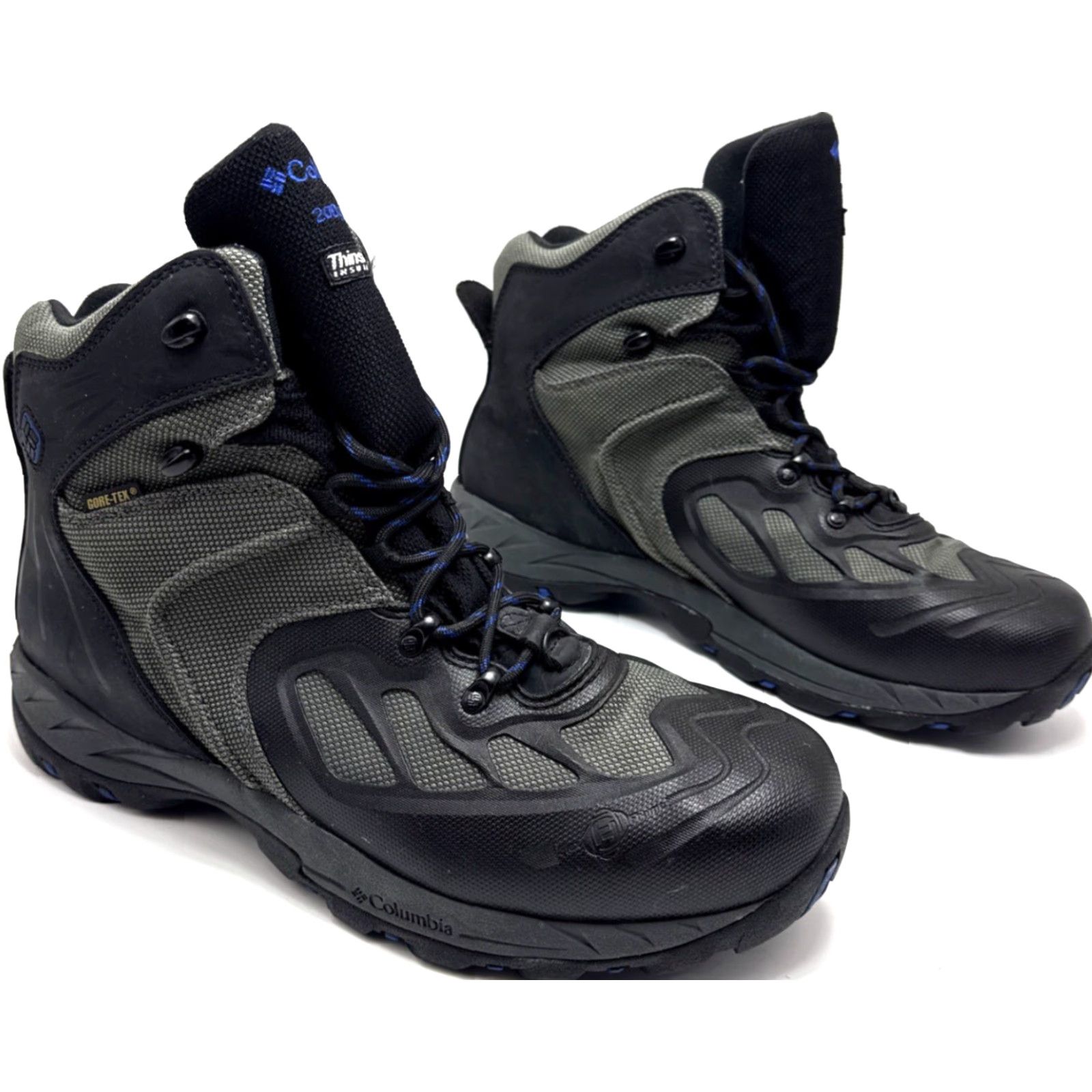 Vintage Columbia Boots Titanium Bugalution GTX Thinsulate Men Size 14 Black / Blue Waterproof Insulated Snow Boot 3M Thinsulate BM1147-046 Mens Size US 14 / EU 47 - 4 Thumbnail