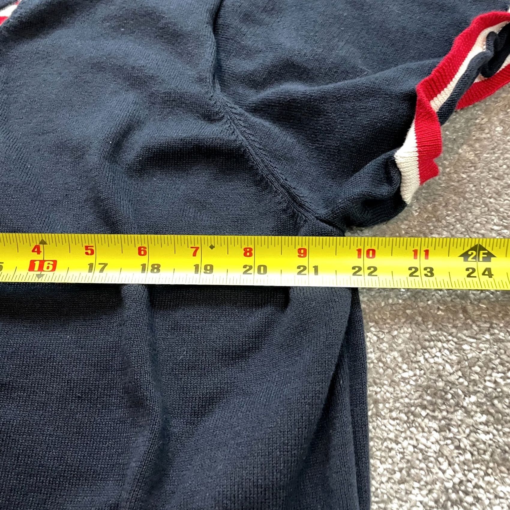Vintage Norton McNaughton Sweater Short Sleeve Womens 2X Navy Blue Red Striped Combo Top Size XXL / US 16-18 / IT 52-54 - 7 Thumbnail