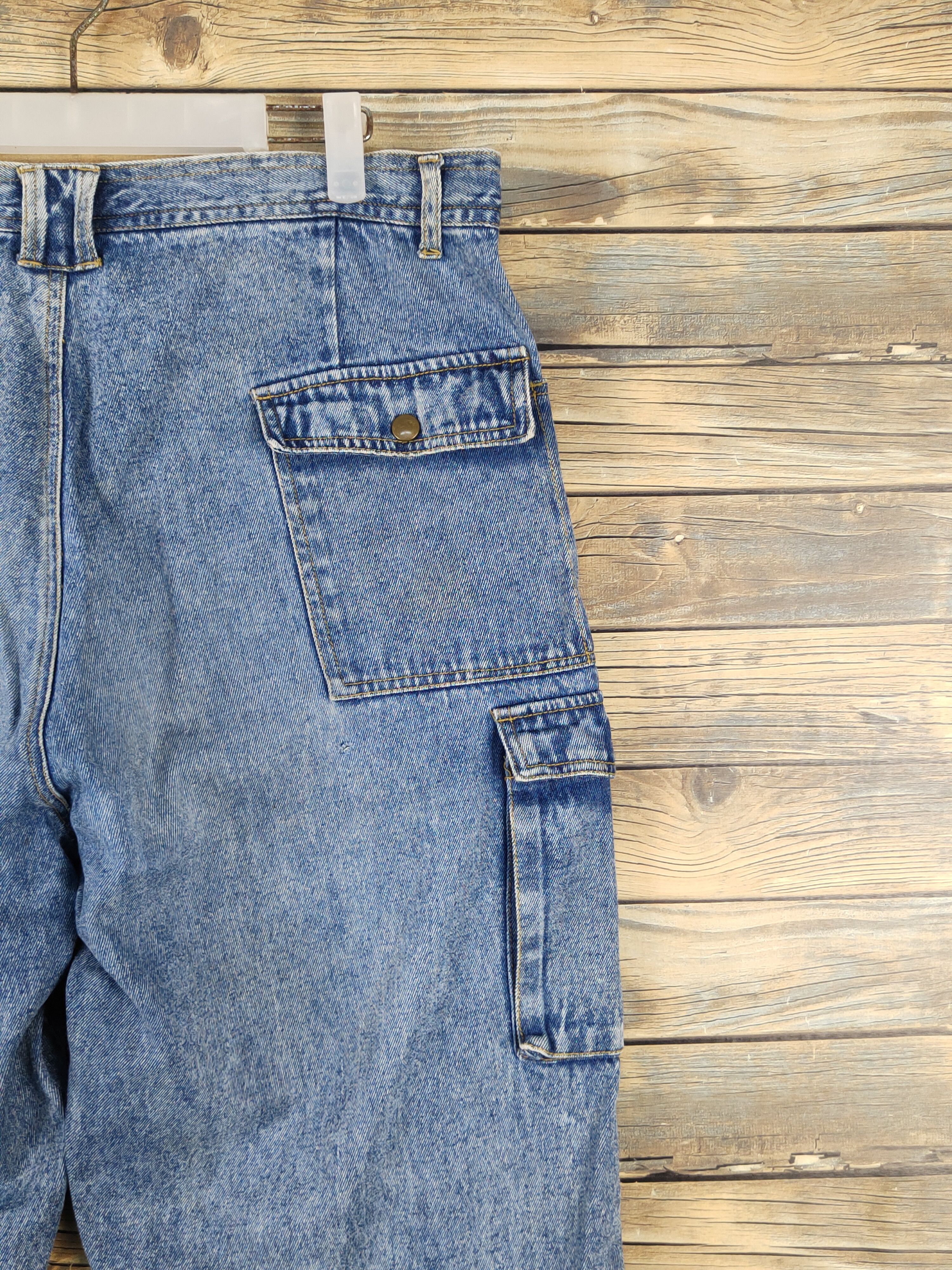 Japanese Brand Manx Blue Distressed multipocket Ripped Jeans #W1569 Size US 36 / EU 52 - 11 Thumbnail
