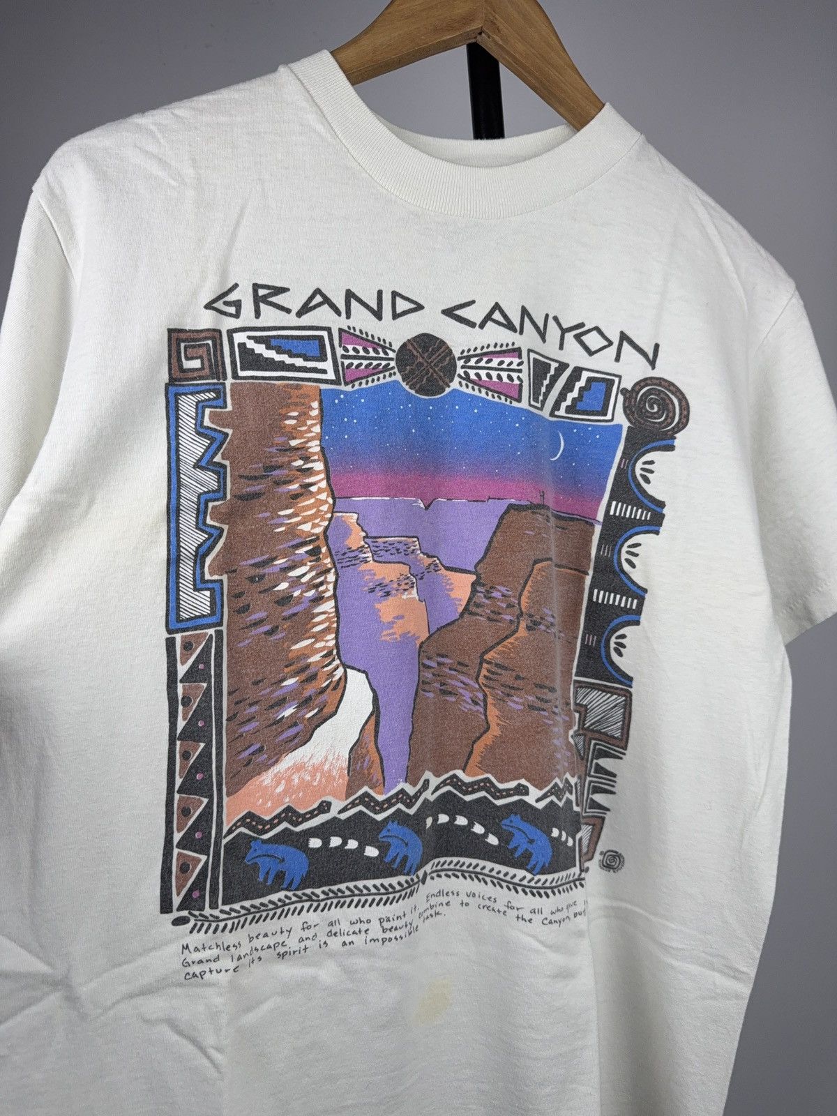 Vintage Vintage 90s Retro Grand Canyon Graphic Art Tee Oneita USA S Size US S / EU 44-46 / 1 - 5 Thumbnail