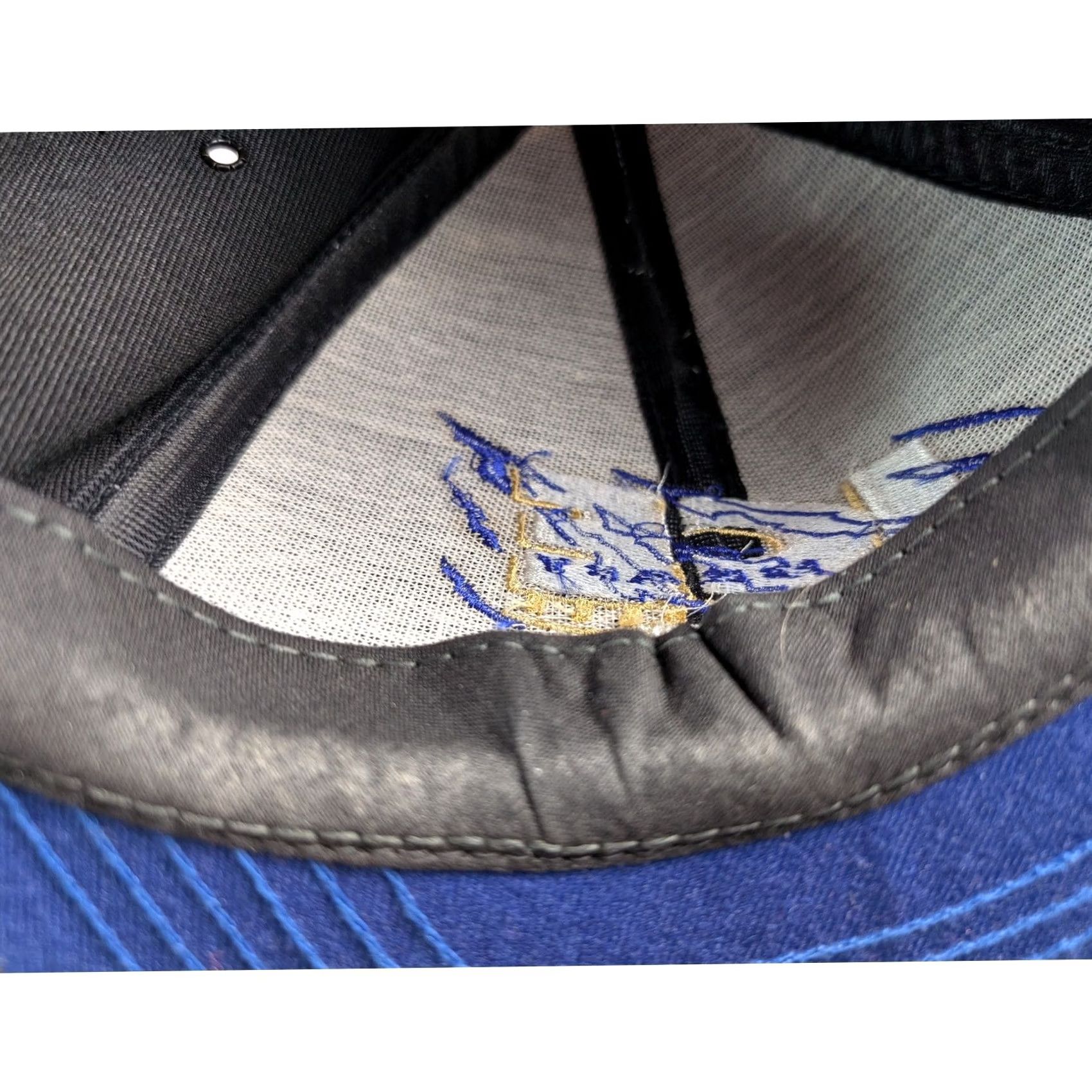 Budweiser VINTAGE Budweiser Ice Beer Hat Snapback Black Blue Made in USA Mens Cap OSFA Size ONE SIZE - 5 Thumbnail
