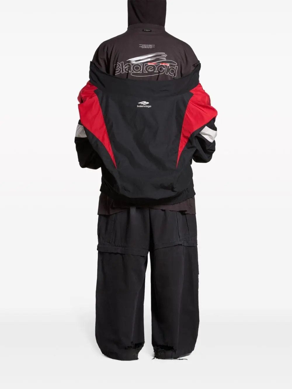 Balenciaga o1mt1gz0325 3B Sports Icon Off Shoulder Tracksuit Jacket Size US S / EU 44-46 / 1 - 4 Thumbnail