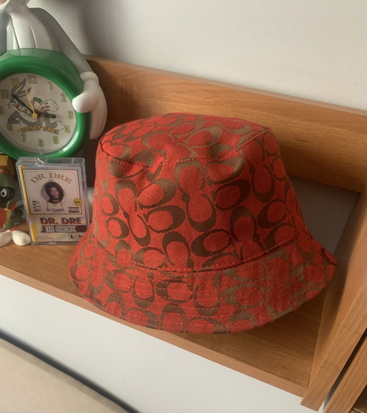Coach × Vintage Vintage Coach Red Monogram Buckethat Size ONE SIZE - 1 Thumbnail