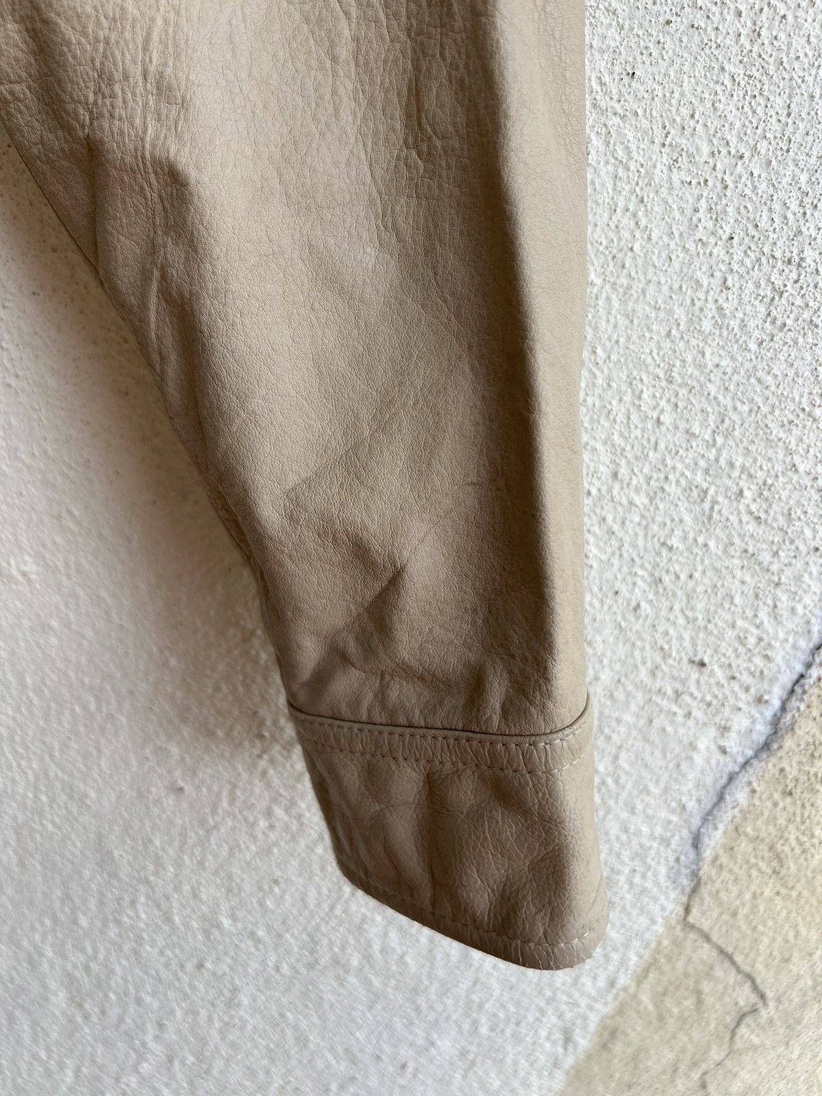 Leather Vintage Kazutaka Kato KAKA Fade Patina Cowhide Leather Shirt Size US M / EU 48-50 / 2 - 12 Thumbnail
