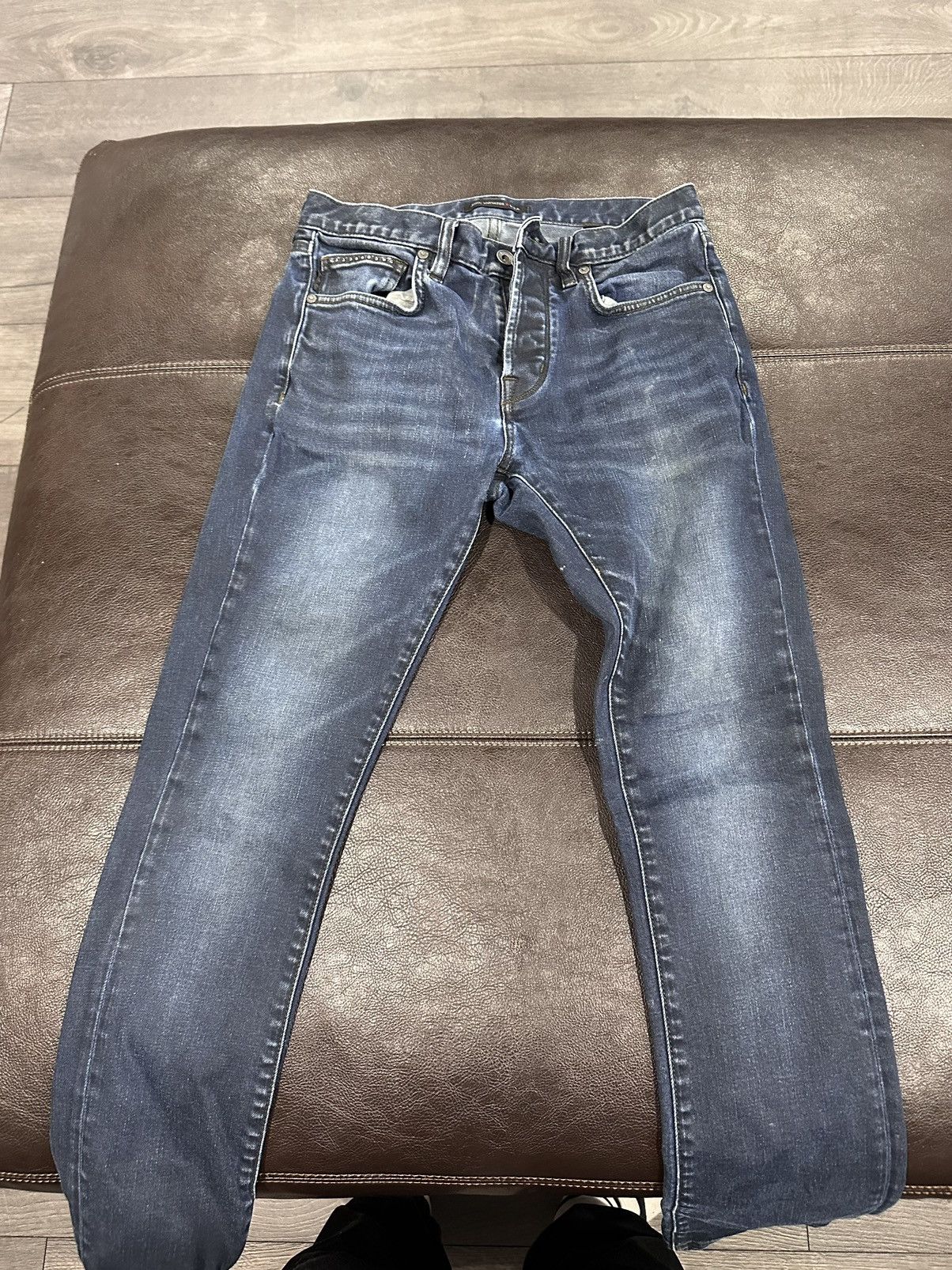 John Varvatos John Varvatos Dark Washed Studded Skinny Jeans Size US 28 / EU 44 - 1 Thumbnail
