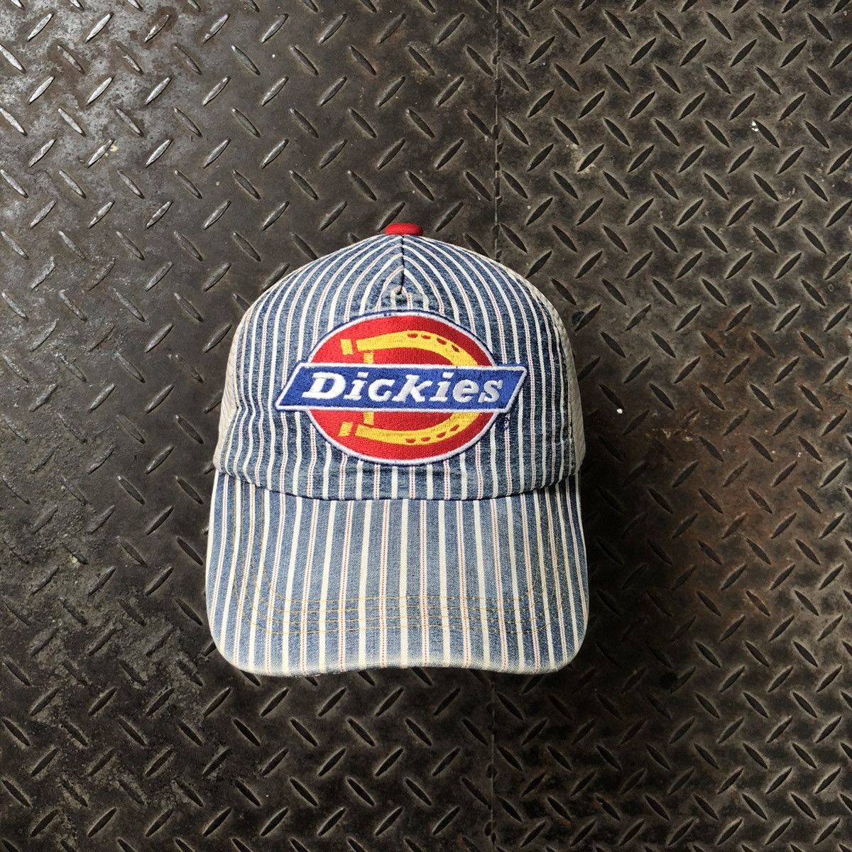 Dickies 🚫 SOLD 🚫 Vintage Hat Dickies Hickory Stripe Big Logo Size ONE SIZE - 1 Thumbnail