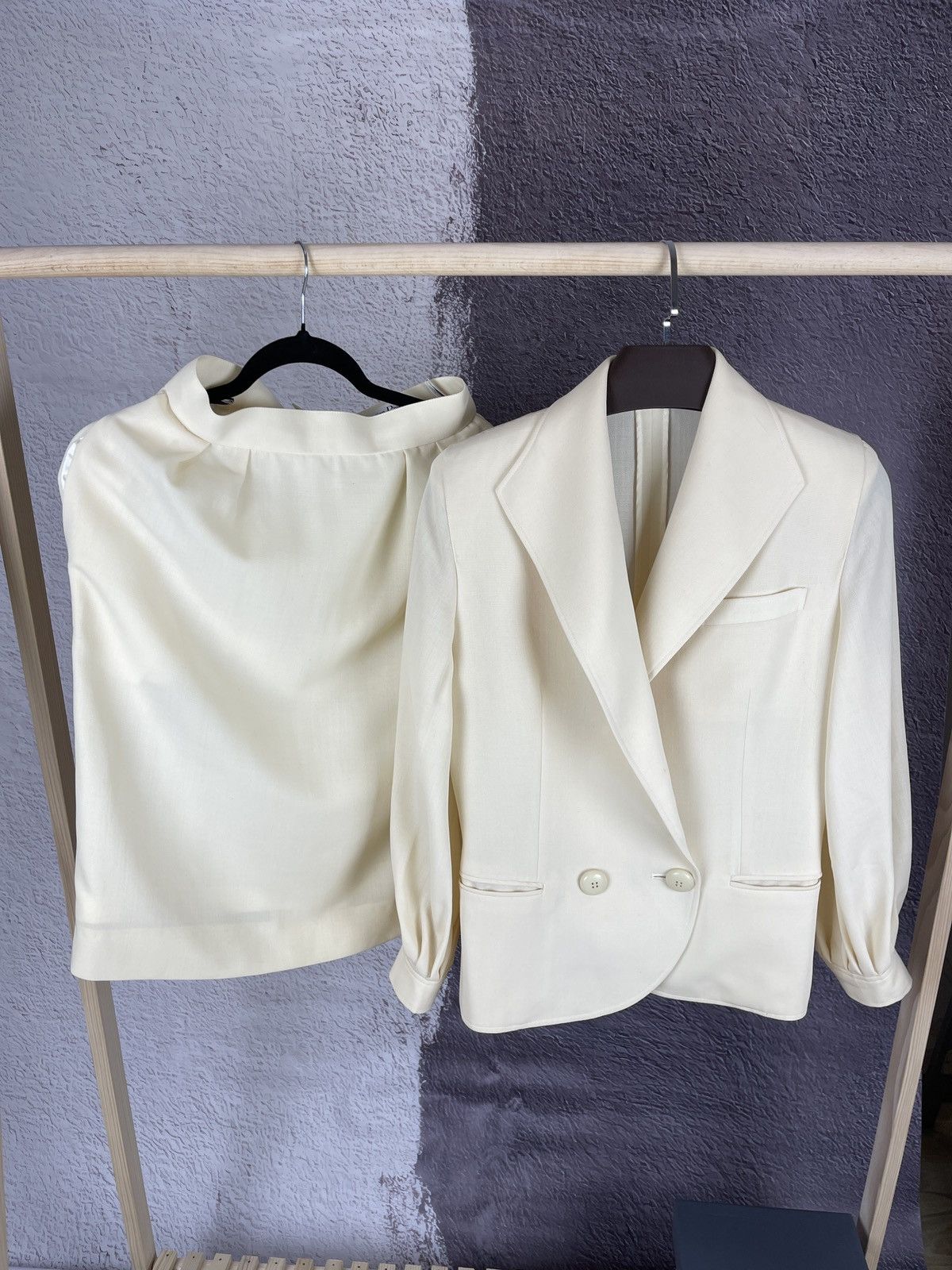 image of Christian Dior Monsieur x Vintage Christian Dior Japan Vintage Wool Double Breasted Skirt Suit in Y