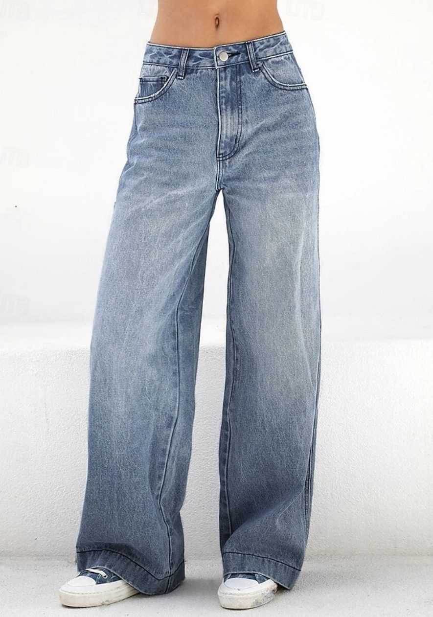 Other Wide leg blue pair jeans Size 32" / US 10 / IT 46 - 1 Preview