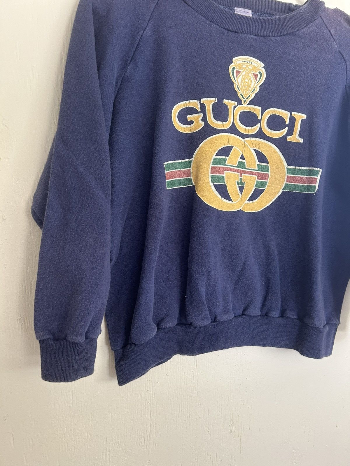 Vintage Vintage 90s Gucci Bootleg Logo Sweater Size S / US 4 / IT 40 - 4 Thumbnail