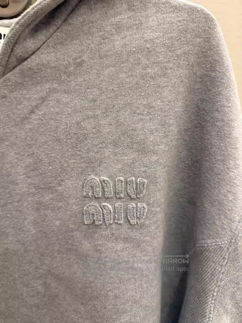Miu Miu Miu Miu Size XS Embroidered logo gray sailor suit sweater Size XS / US 0-2 / IT 36-38 - 2 Thumbnail