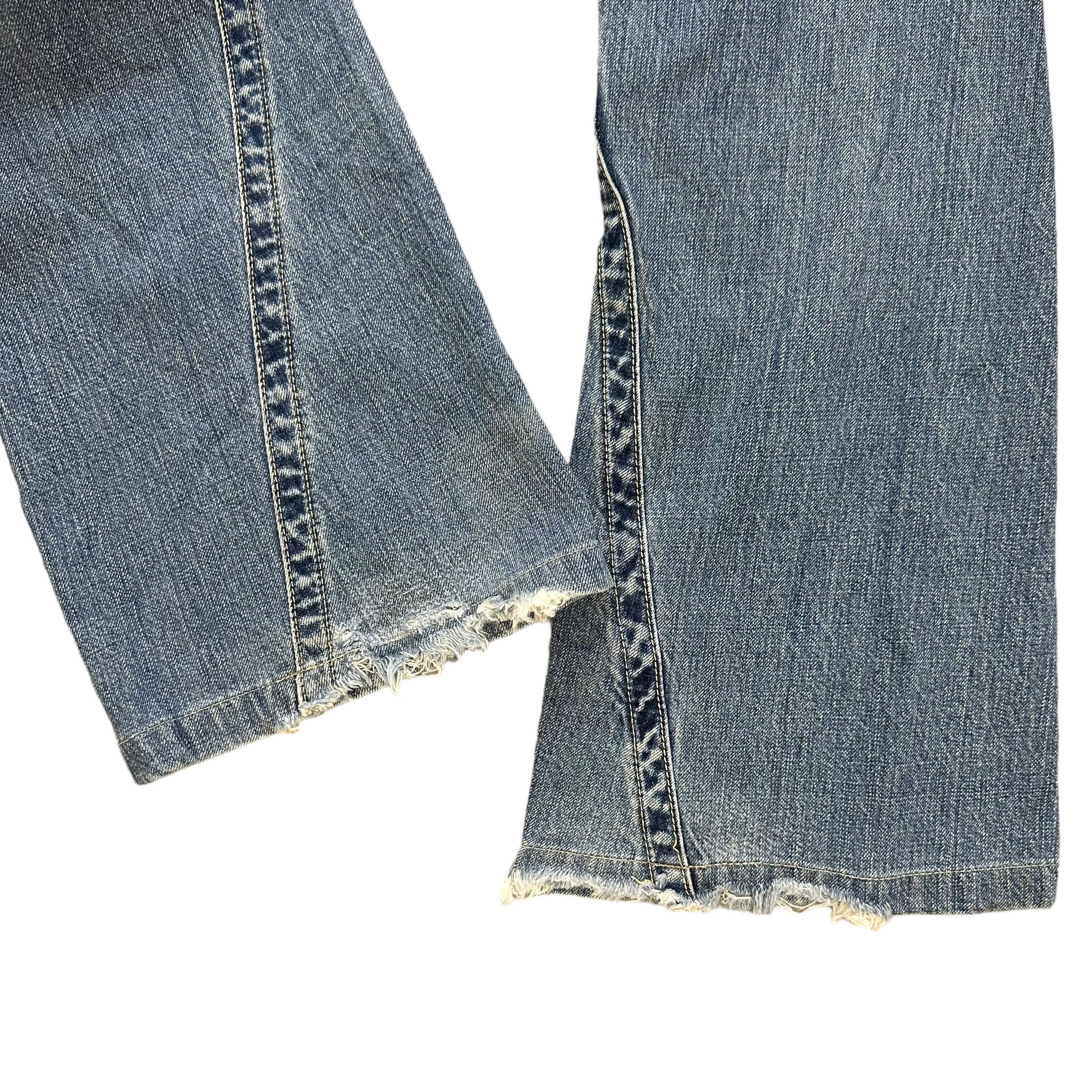 Tornado Mart TORNADO MART TWISTED FLARE STUDDED DISTRESSED JEAN #8505-012 Size 31" - 16 Thumbnail