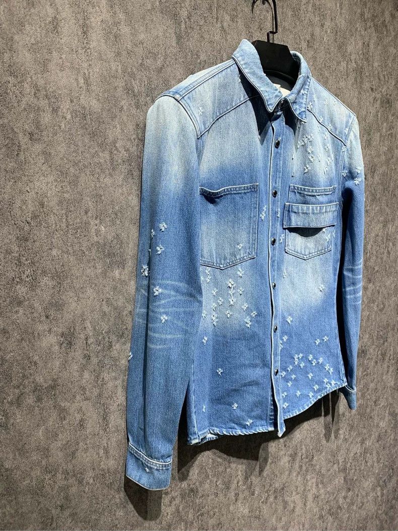 Givenchy Givenchy Classic Distressed Denim Jacket 2506-Nextarrow Size US S / EU 44-46 / 1 - 3 Thumbnail