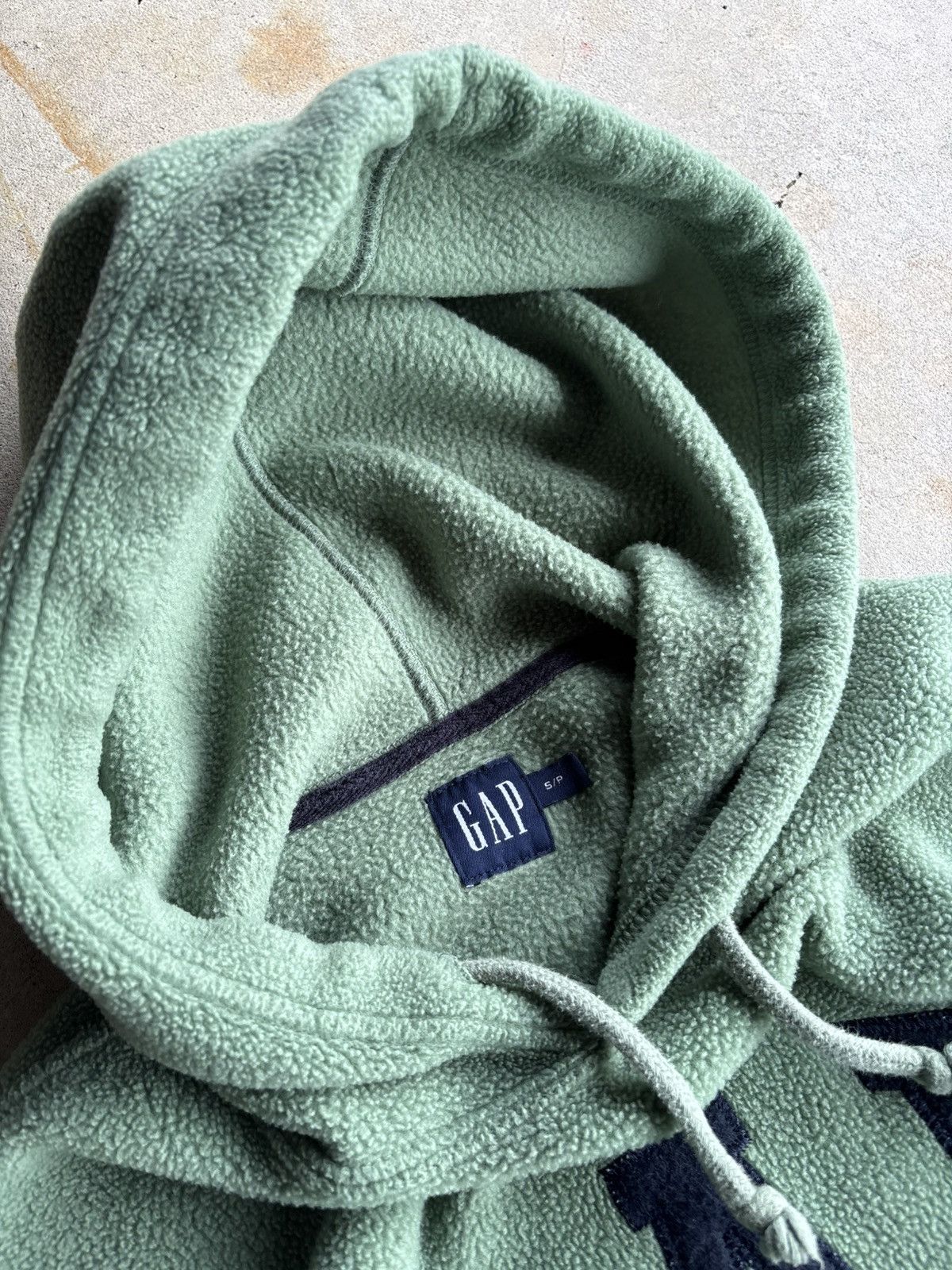Gap × Vintage Crazy 90s Gap Boxy Fleece Forrest Green Simple Logo Hoodie Size US M / EU 48-50 / 2 - 7 Thumbnail