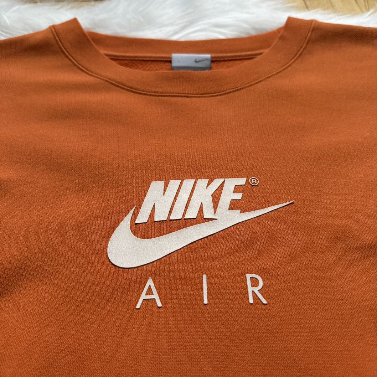 Nike 📌 Vintage Nike Air Max 90s Sweatshirt Center Logo Swoosh TN Size US XL / EU 56 / 4 - 3 Thumbnail