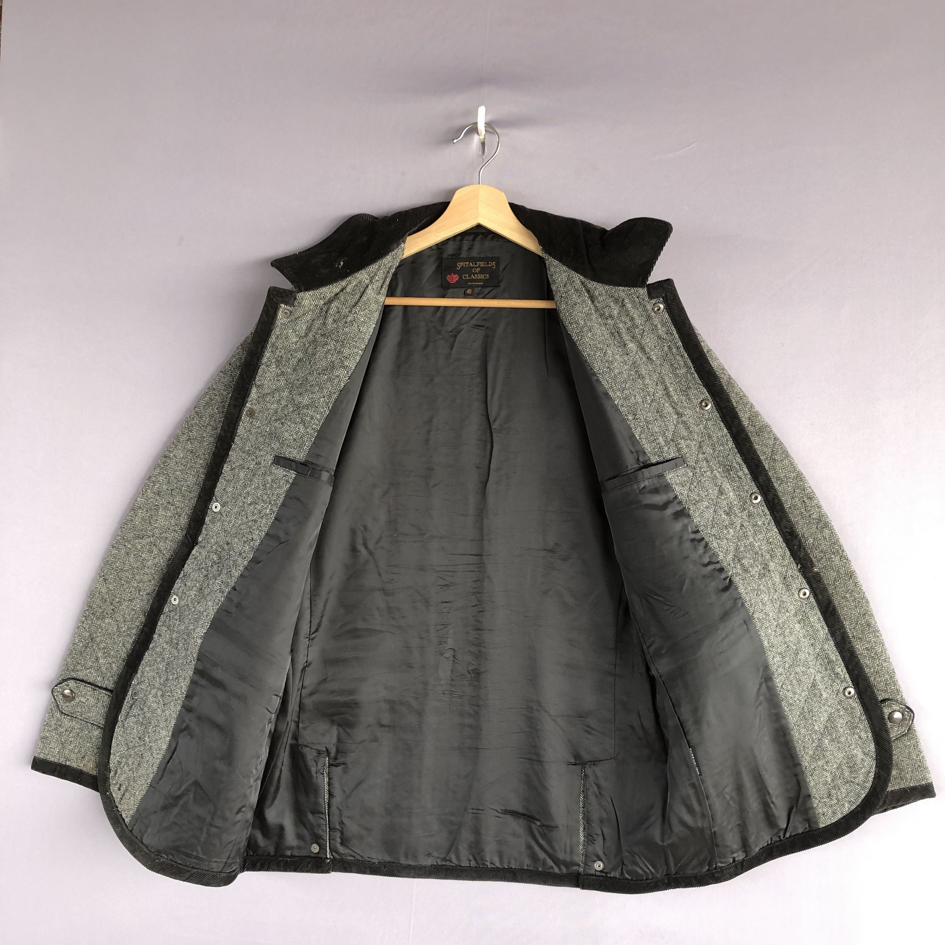 Japanese Brand × Vintage Vintage SpitalField Thermolite Quilted Wool Jackets Size US XS / EU 42 / 0 - 5 Thumbnail