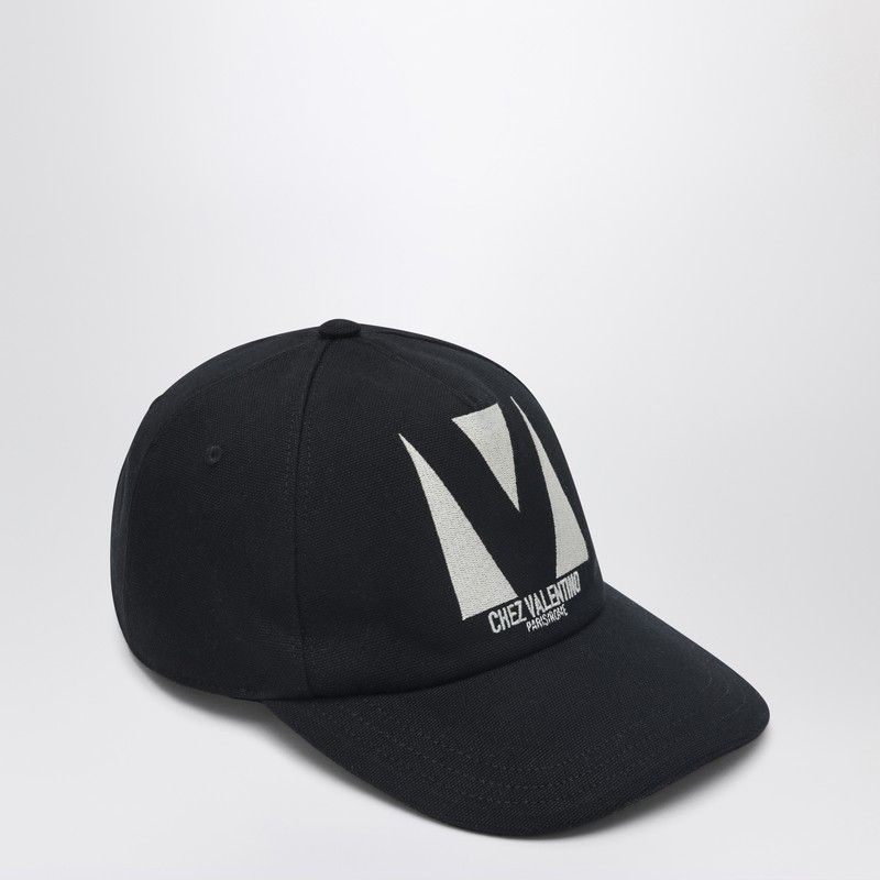 Valentino Valentino Garavani Chez Valentino Black Baseball Cap Size ONE SIZE - 1 Thumbnail