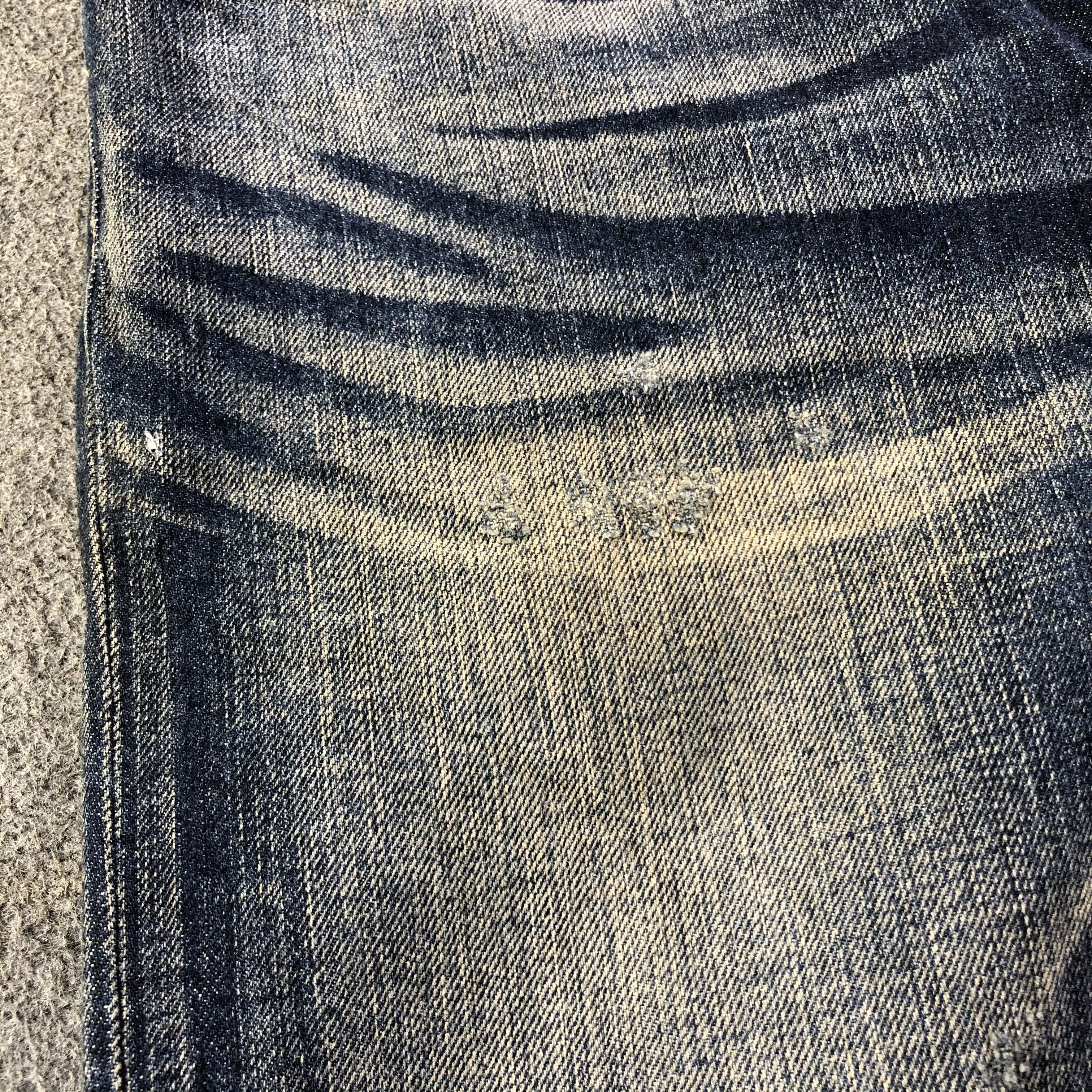 Japanese Brand Distressed Uniqlo Jeans Faded Blue Denim -J2766 Size US 34 / EU 50 - 8 Thumbnail
