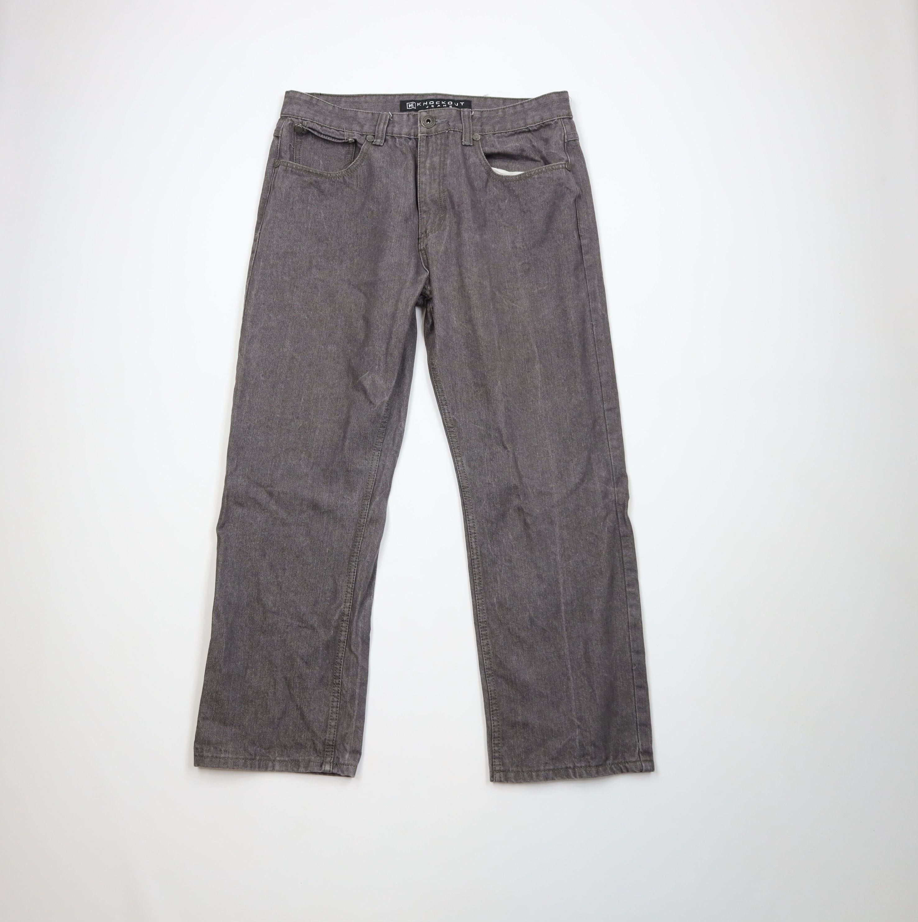Vintage Vintage 90s Y2K Streetwear Fit Wide Leg Denim Jeans Gray Size US 36 / EU 52 - 1 Thumbnail