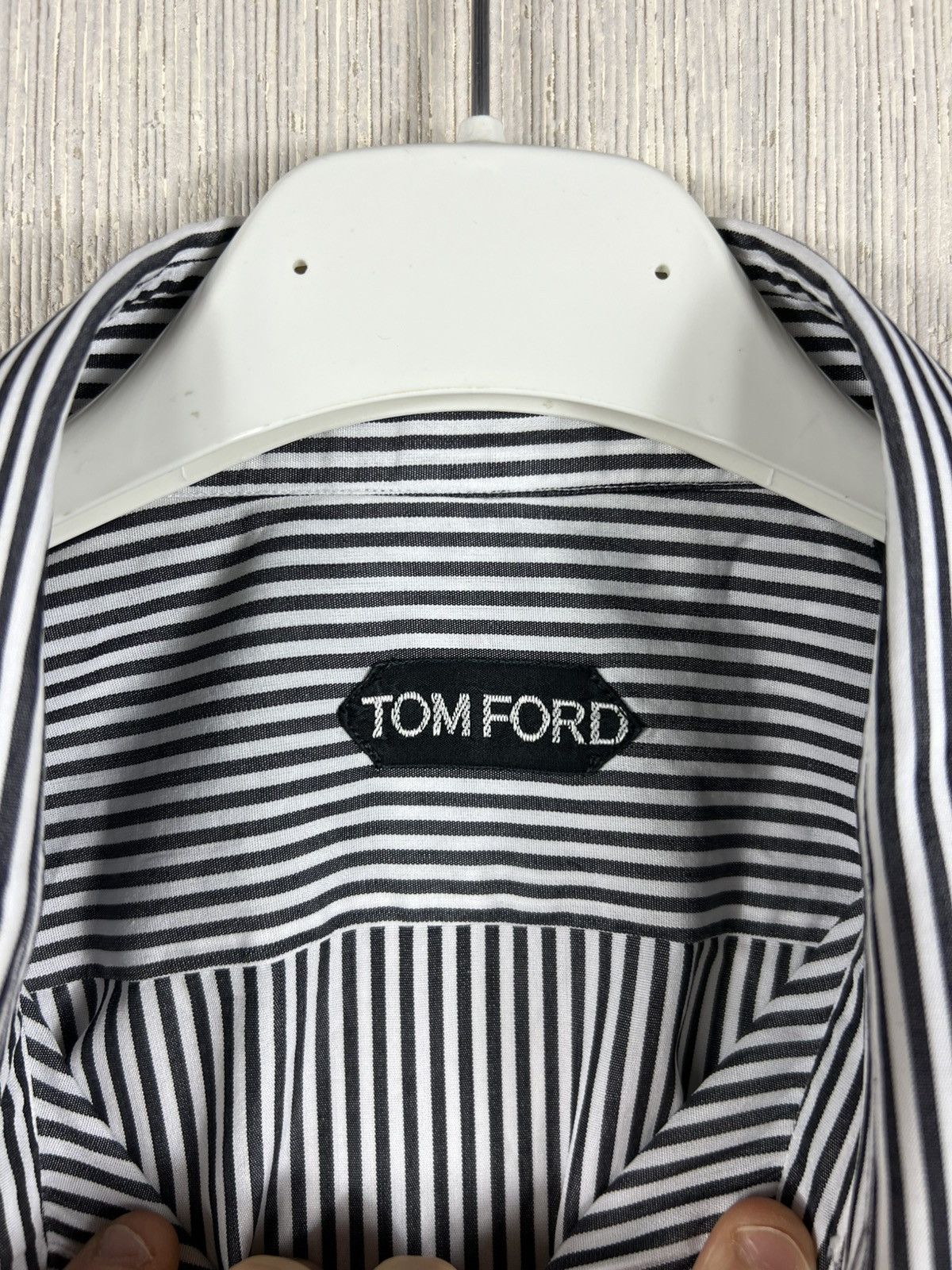Tom Ford Tom Ford striped casual shirt with french cuff luxury cuffs Size US L / EU 52-54 / 3 - 16 Thumbnail