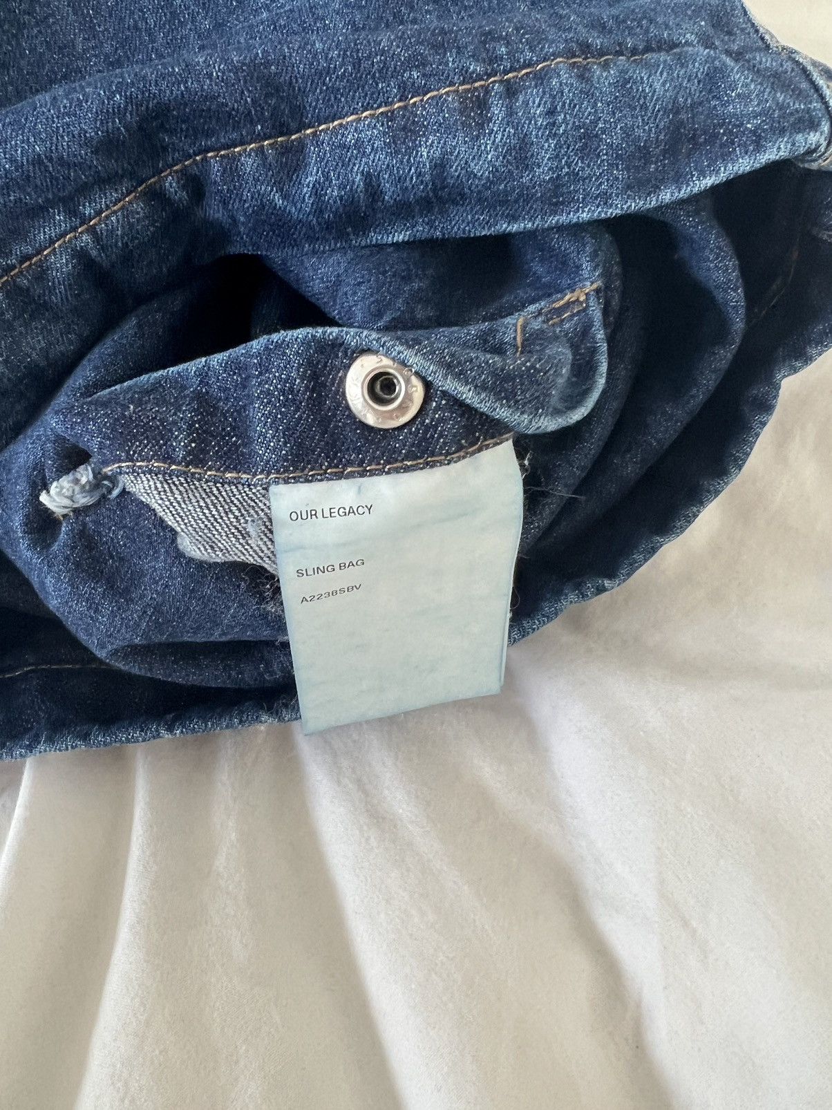 Our Legacy Our Legacy Sling Bag Shoulder bag messenger Mid wash Denim Size ONE SIZE - 12 Thumbnail