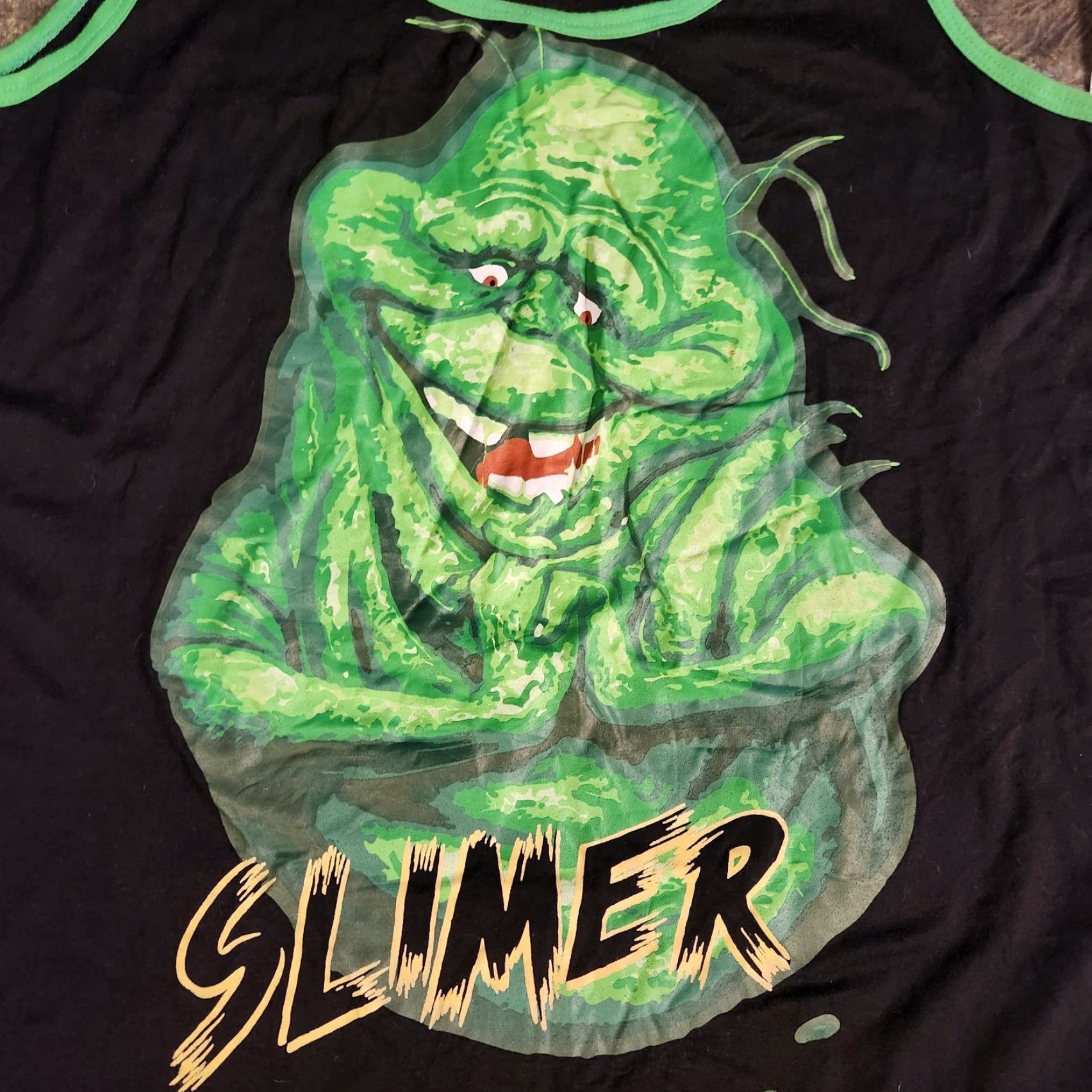 Vintage Ghostbusters T-Shirt Mens XL Graphic Print Slimer Tank Top Black New Size US XL / EU 56 / 4 - 2 Thumbnail