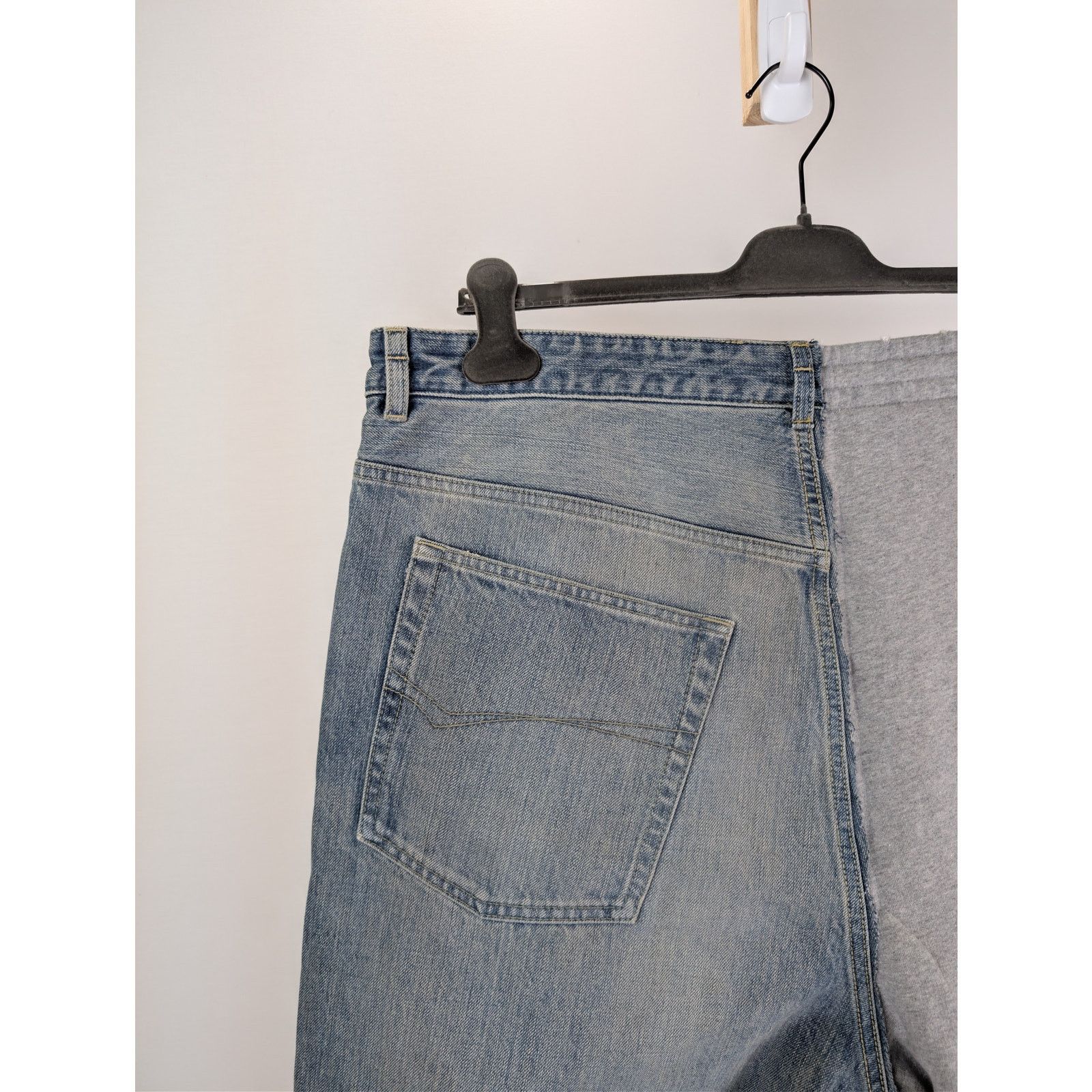Balenciaga o1rshd1 Organic Denim Hybrid Baggy Pants Jean Outback Blue Size US 32 / EU 48 - 13 Thumbnail
