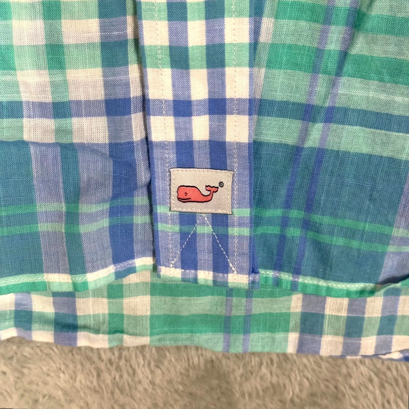 Vineyard Vines Vineyard Vines Murray Shirt XL Blue Plaid 100% Cotton Short Sleeve Button-Down Shirt Men Size US XL / EU 56 / 4 - 7 Thumbnail