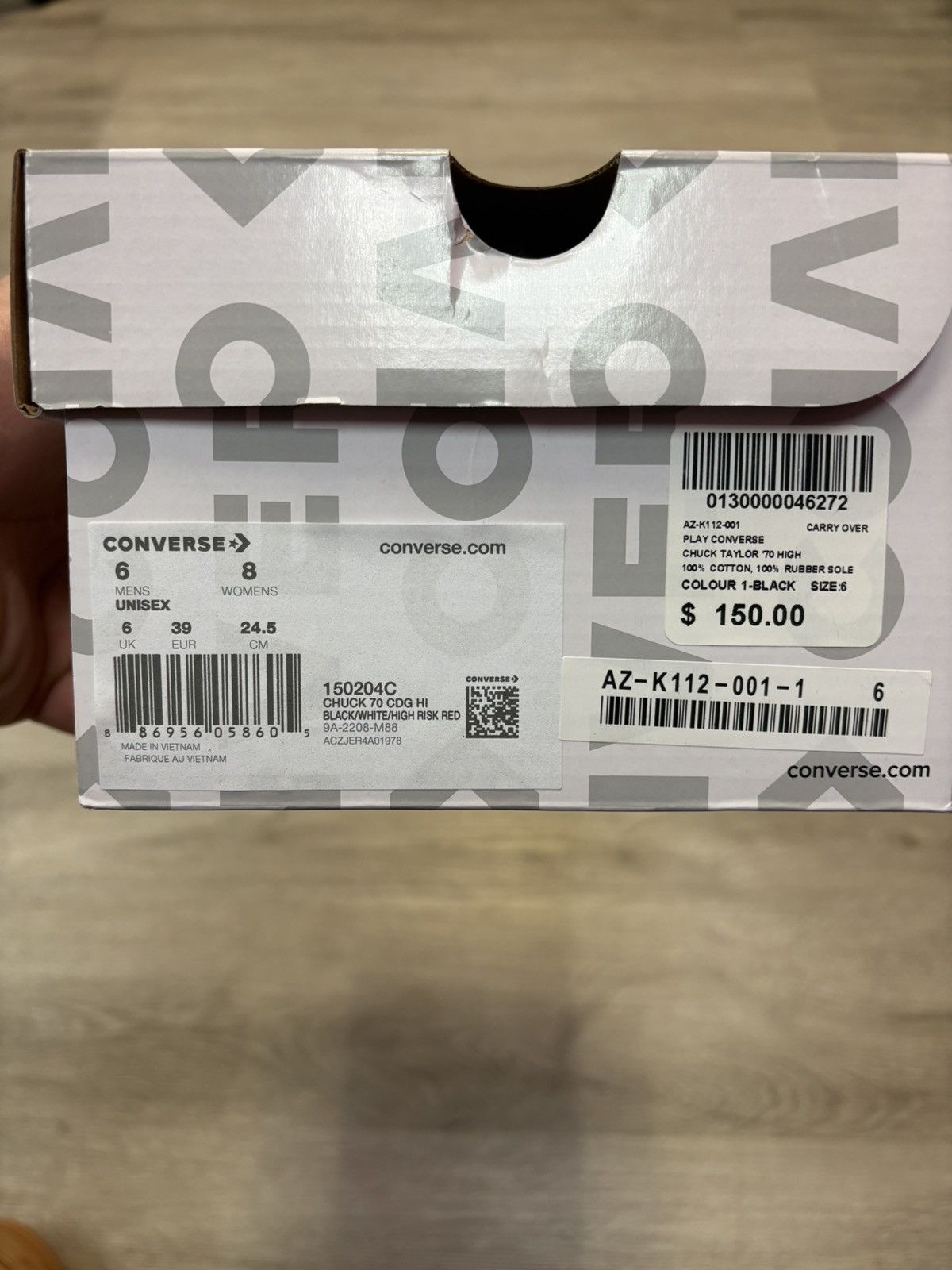 CDG by Comme des Garcons × Converse Play Converse ‘70 High Size US 6 / EU 39 - 7 Thumbnail